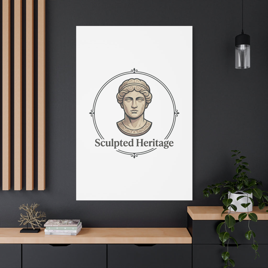 Sculpted Heritage Matte Canvas Print — Classical Bust Wall Art - Sculpted Heritage