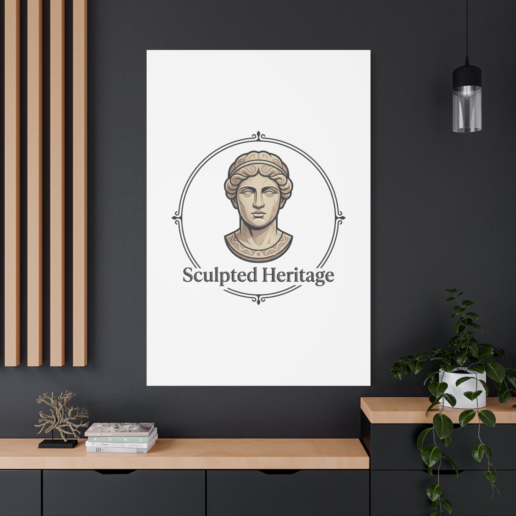 Sculpted Heritage Matte Canvas Print — Classical Bust Wall Art - Sculpted Heritage