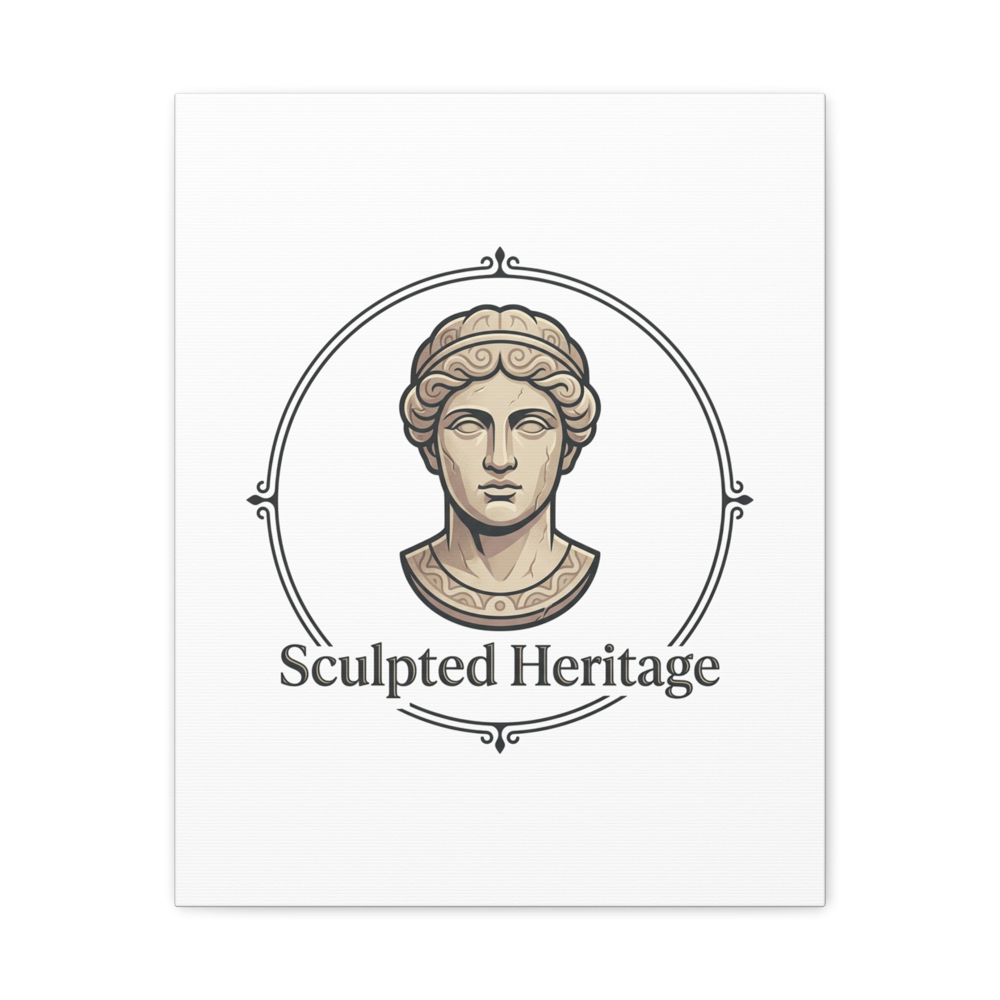 Sculpted Heritage Matte Canvas Print — Classical Bust Wall Art - Sculpted Heritage