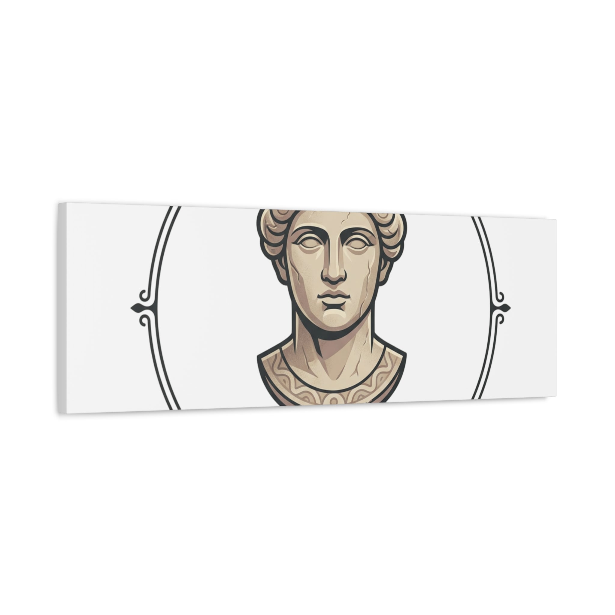 Sculpted Heritage Matte Canvas Print — Classical Bust Wall Art - Sculpted Heritage