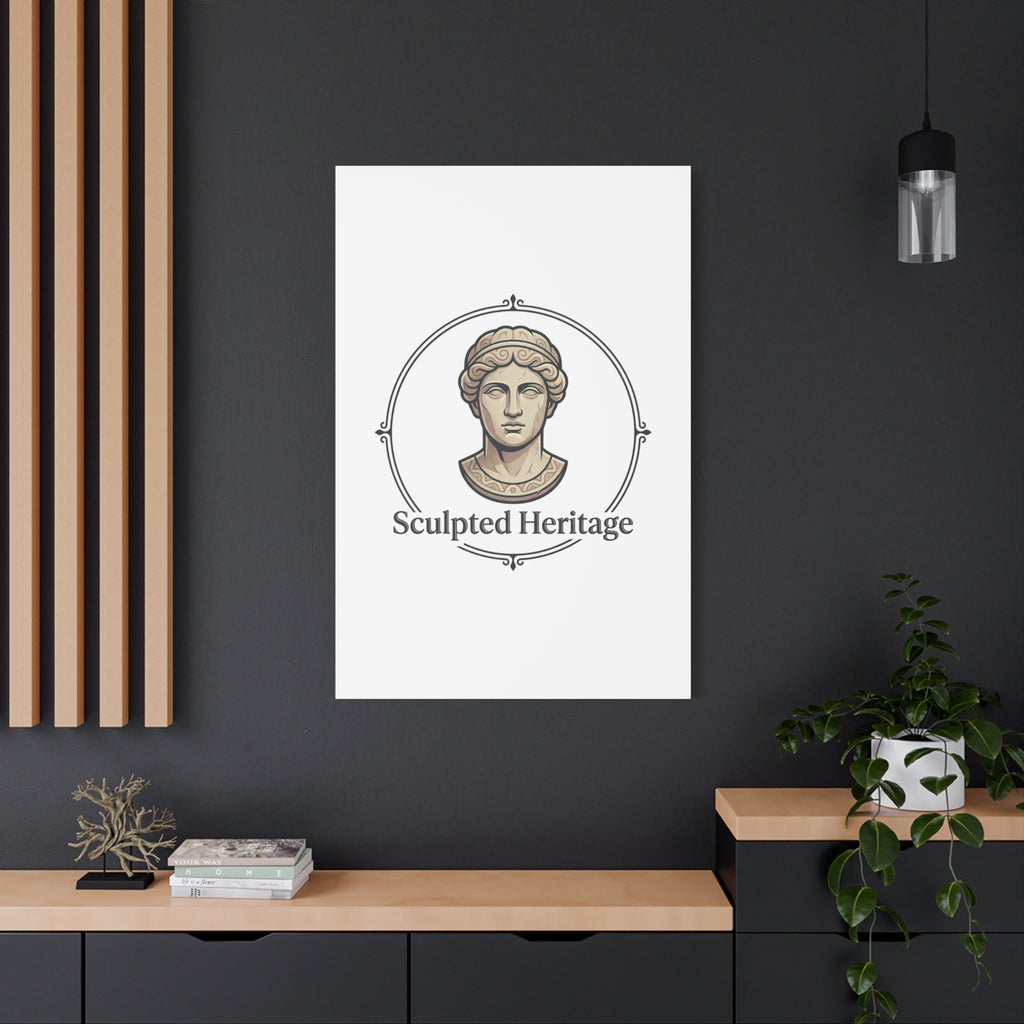 Sculpted Heritage Matte Canvas Print — Classical Bust Wall Art - Sculpted Heritage