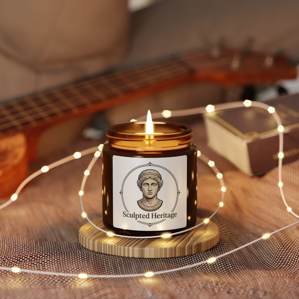 Scented Soy Candle (Multi-Size, Amber Jar) - Sculpted Heritage