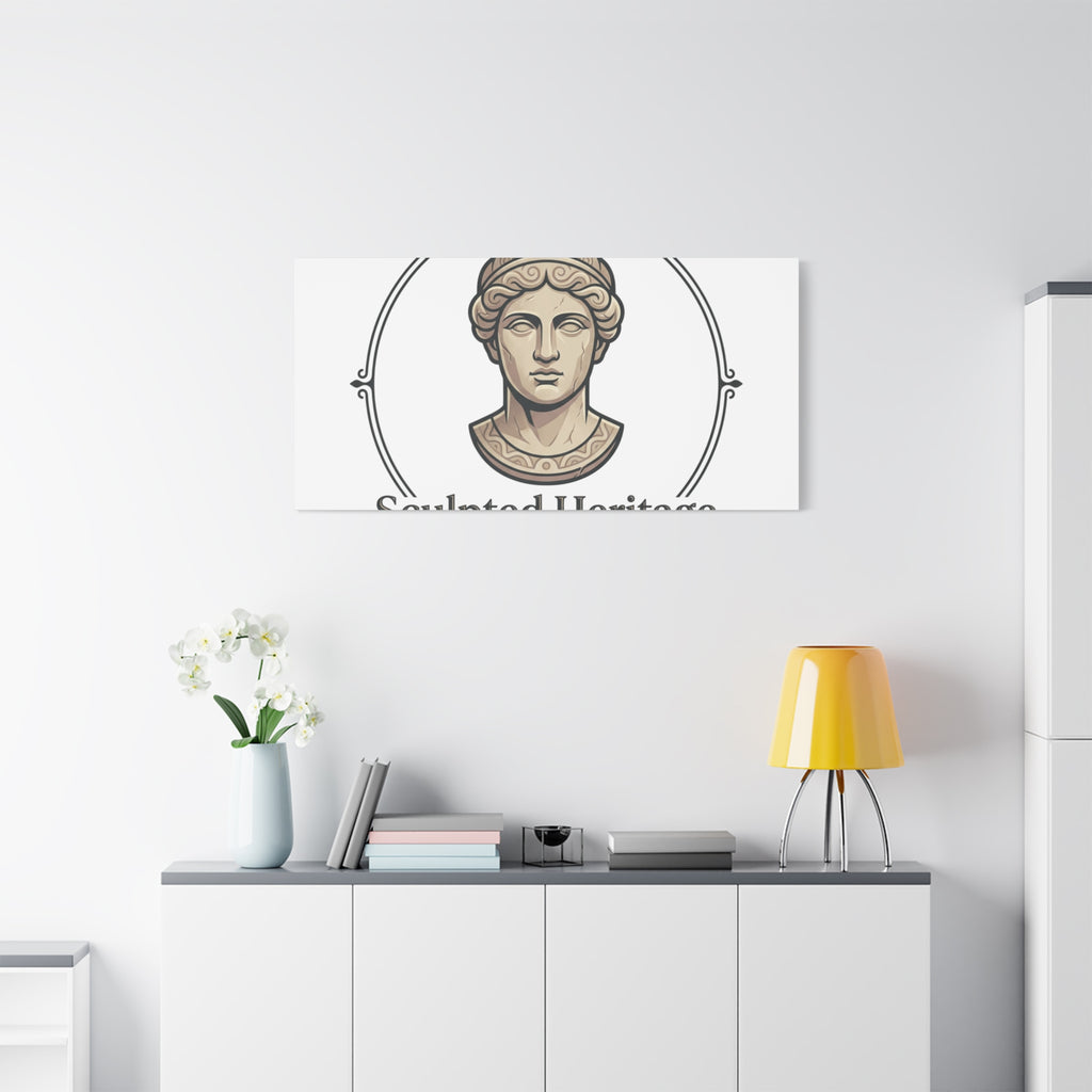 Sculpted Heritage Matte Canvas Print — Classical Bust Wall Art - Sculpted Heritage