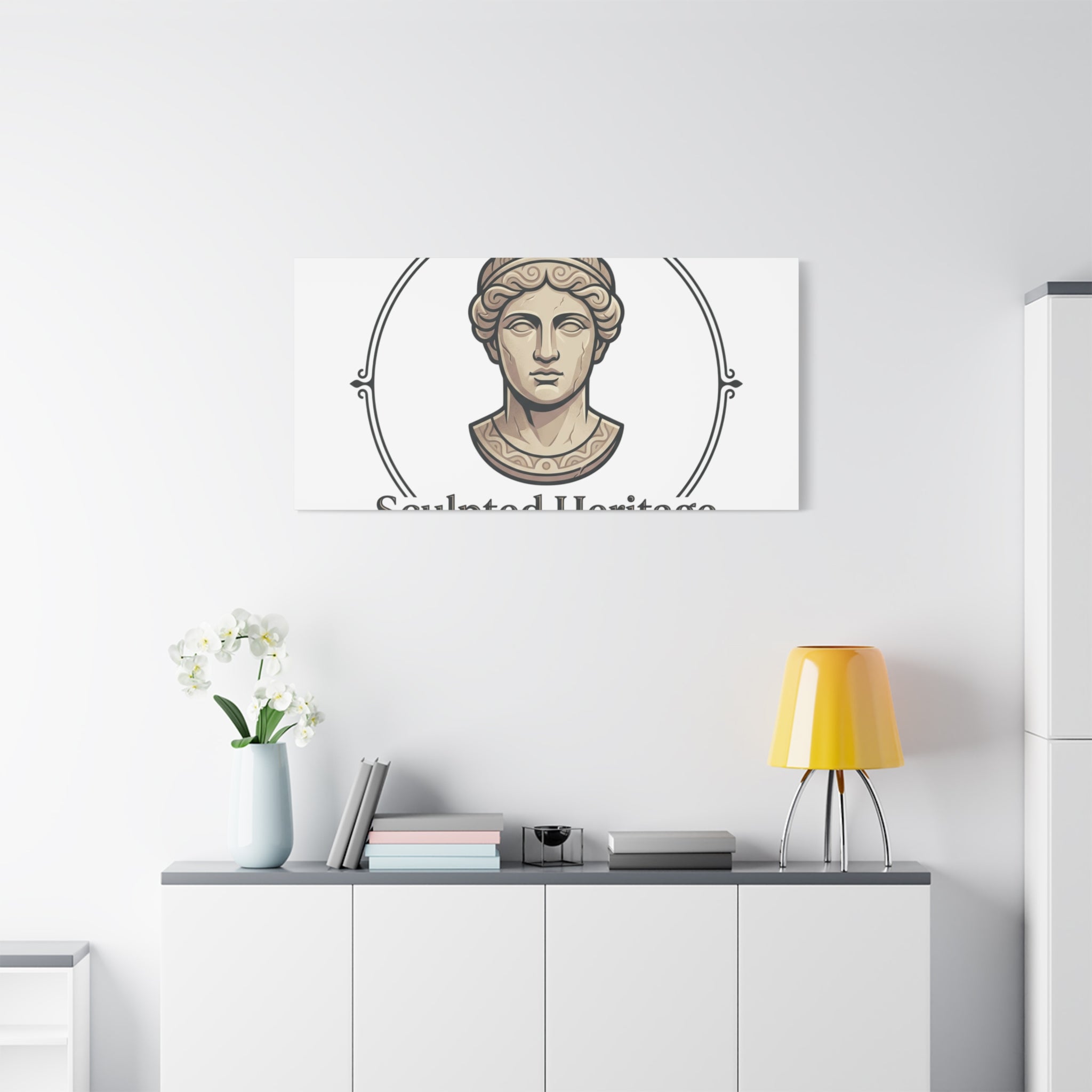 Sculpted Heritage Matte Canvas Print — Classical Bust Wall Art - Sculpted Heritage