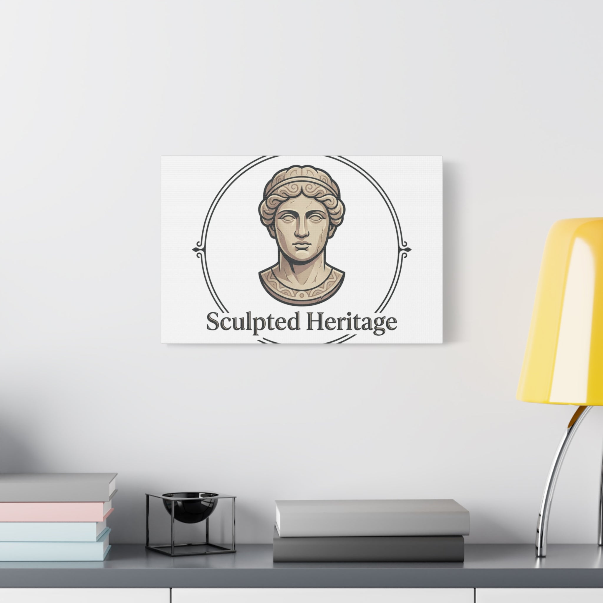 Sculpted Heritage Matte Canvas Print — Classical Bust Wall Art - Sculpted Heritage