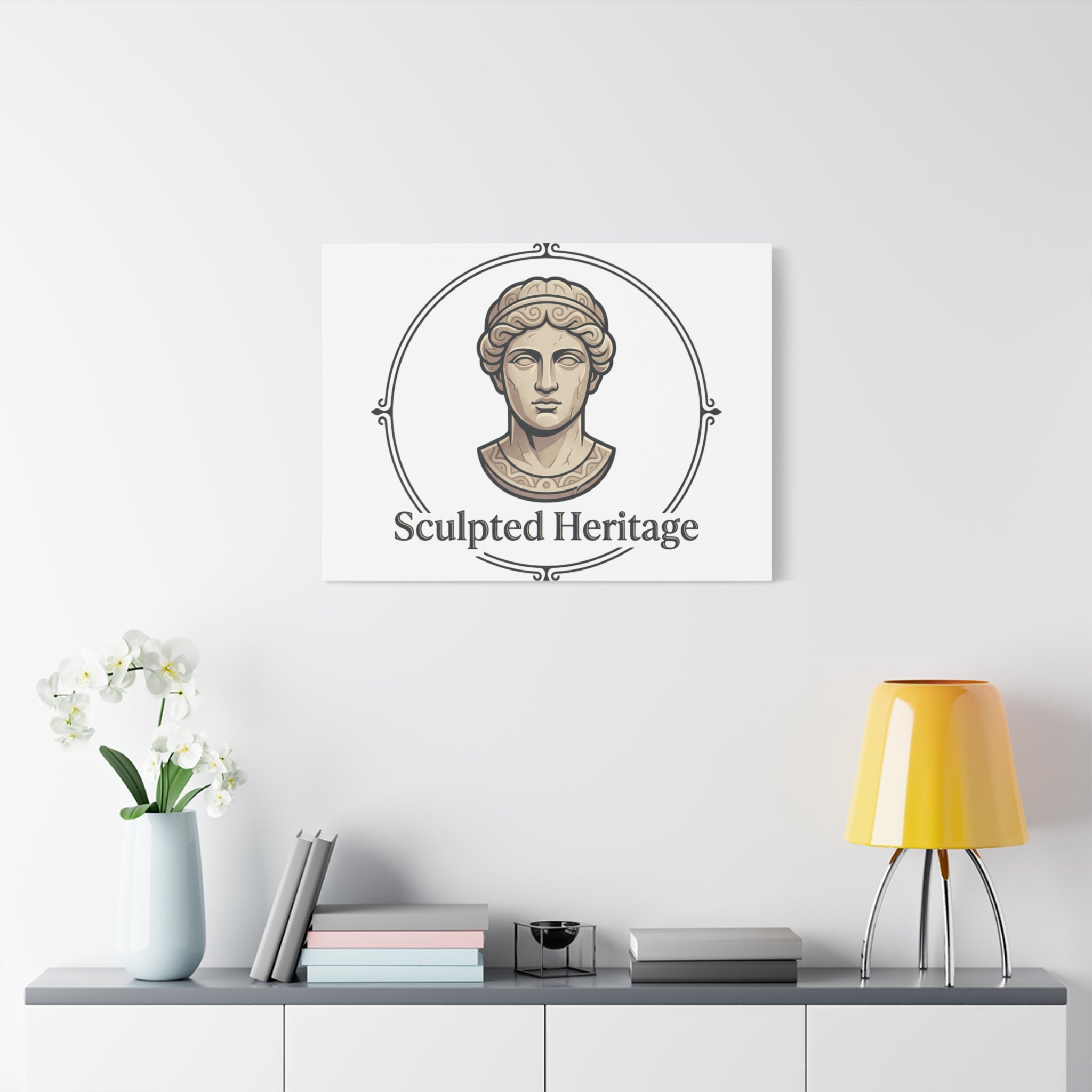 Sculpted Heritage Matte Canvas Print — Classical Bust Wall Art - Sculpted Heritage