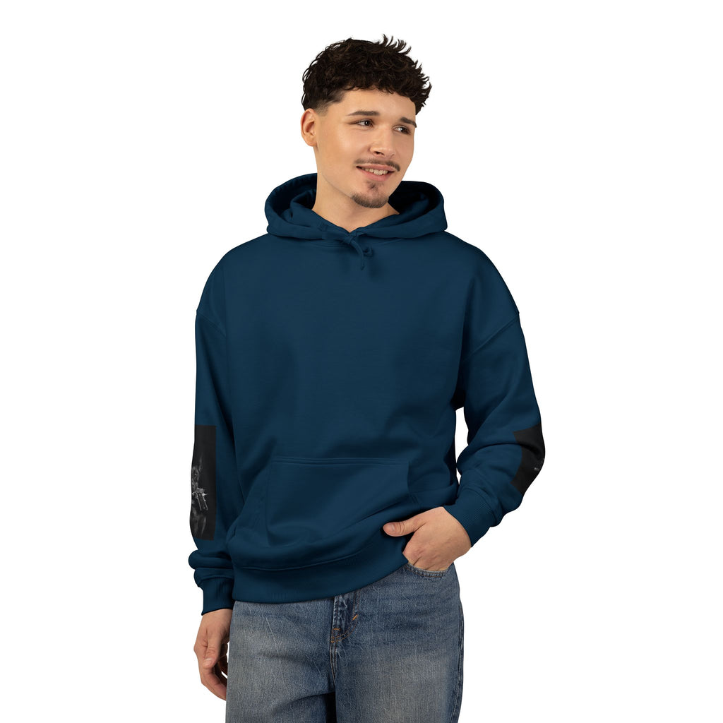 Moody Black Dog Photo Print Hoodie - Sculpted Heritage