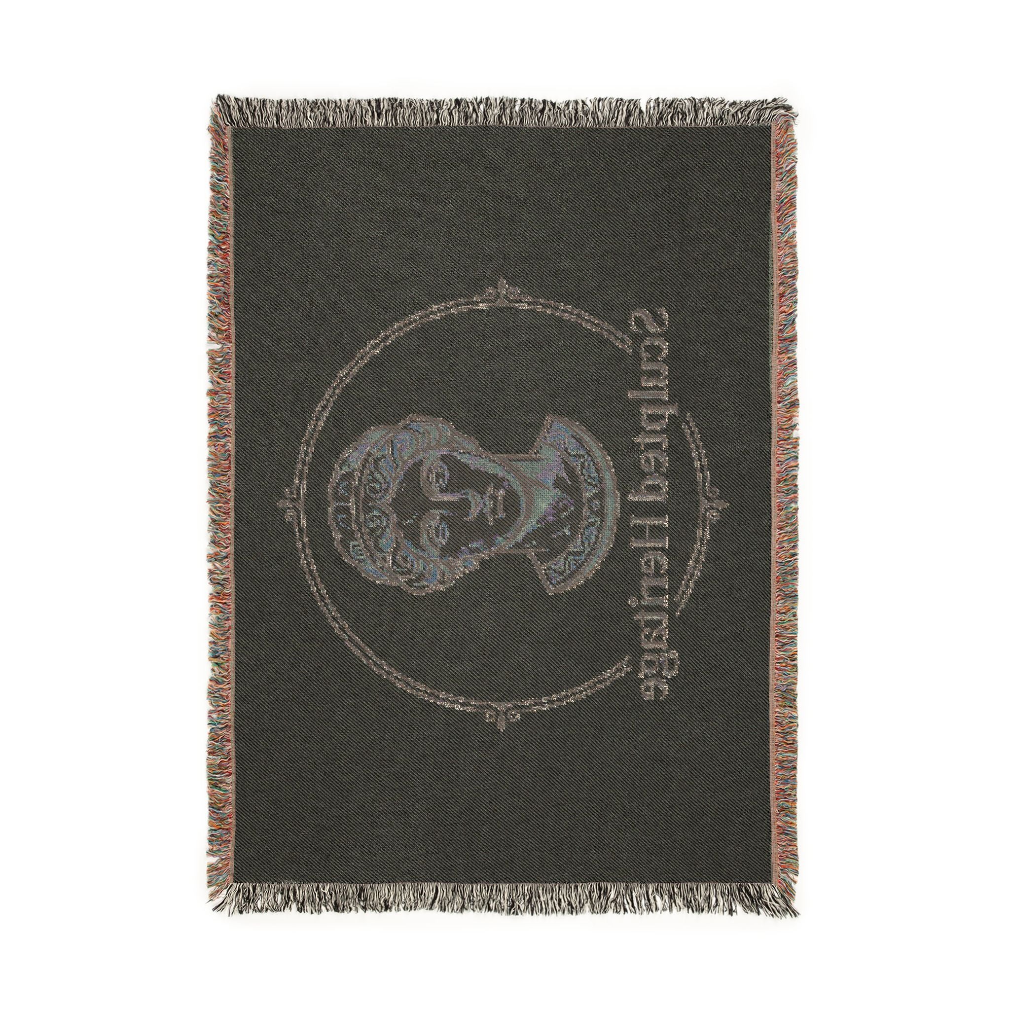 Sculpted Heritage Woven Blanket — Classical Bust Throw Blanket - Sculpted Heritage
