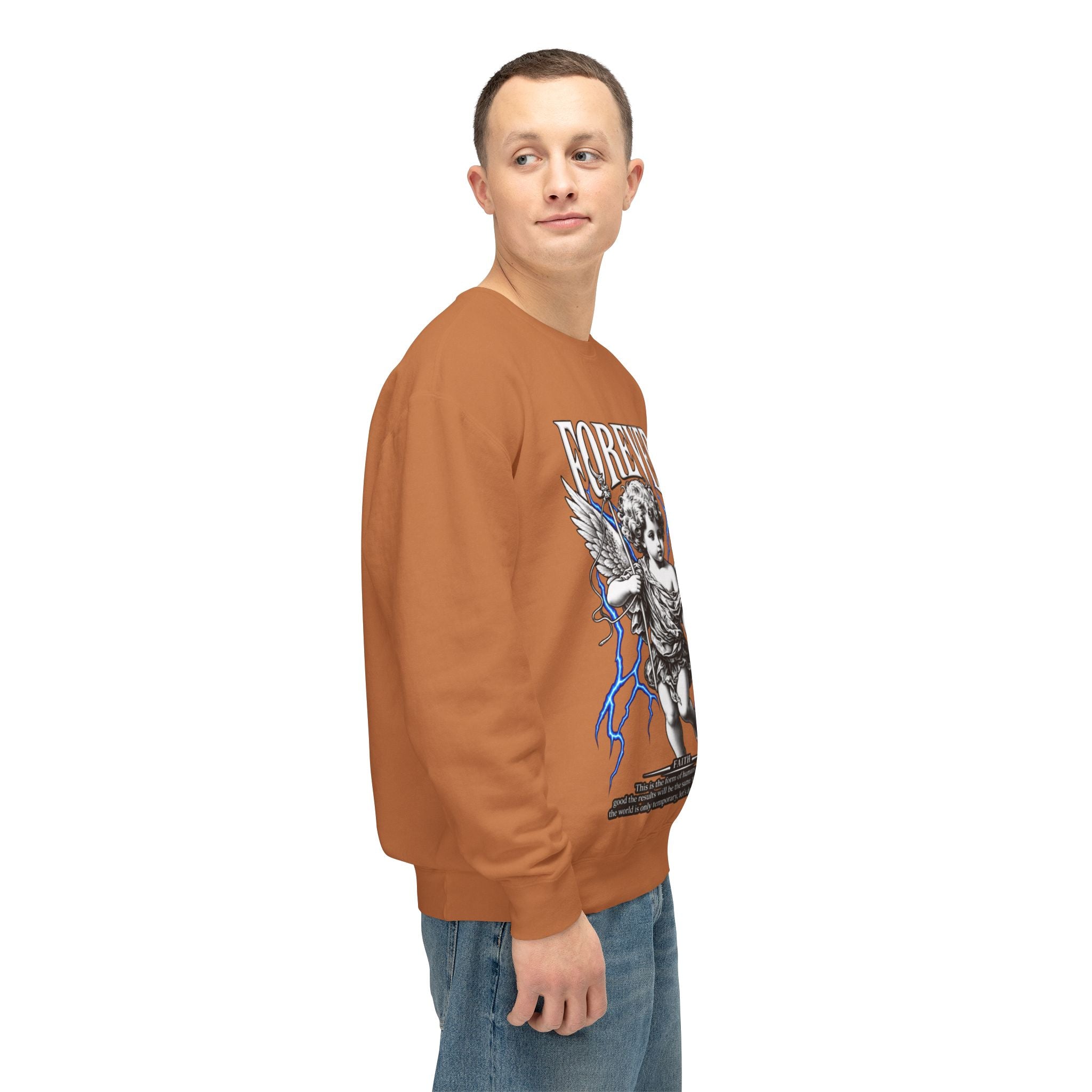 Sculpted Heritage Sweatshirt — Vintage Cherub Graphic - Sculpted Heritage