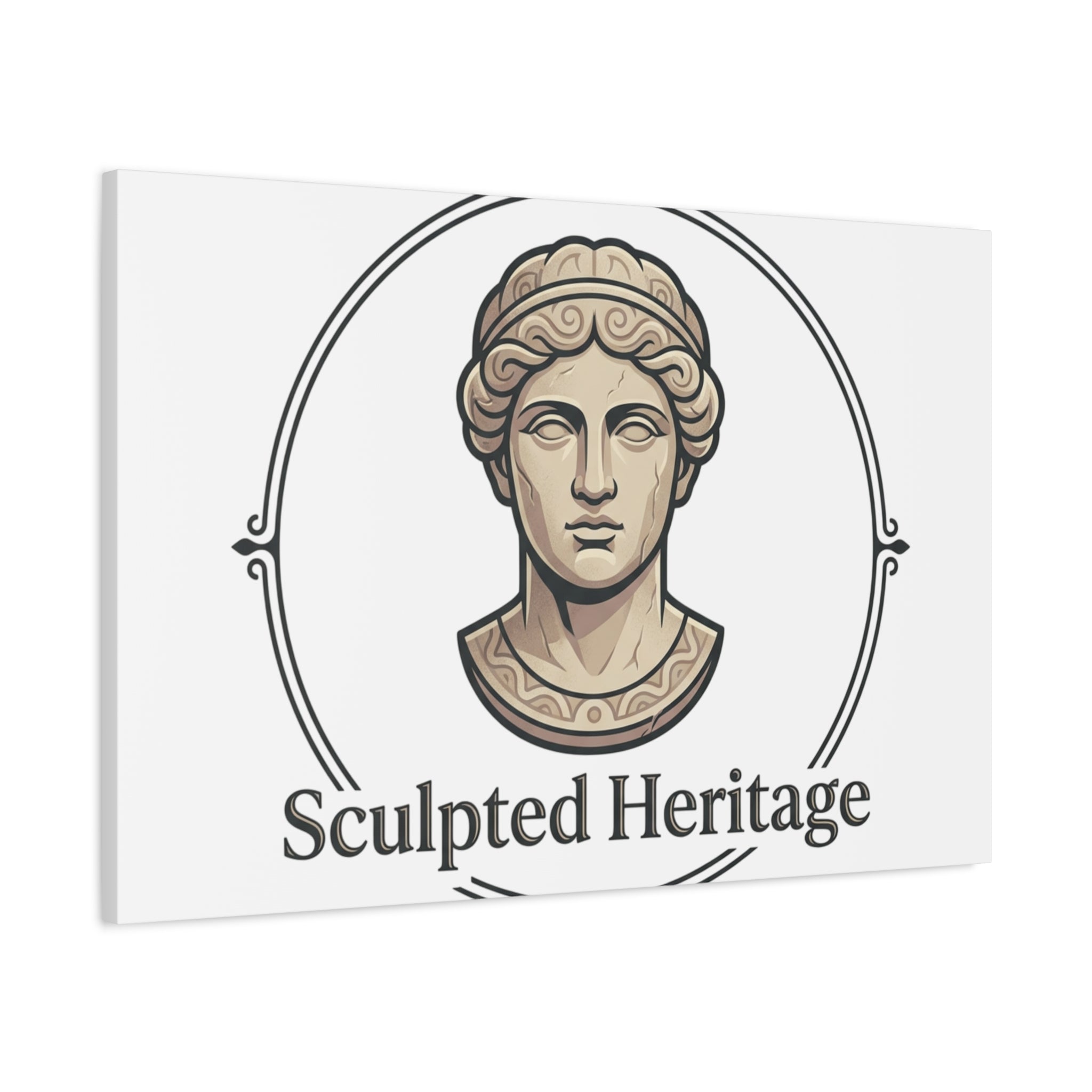 Sculpted Heritage Matte Canvas Print — Classical Bust Wall Art - Sculpted Heritage