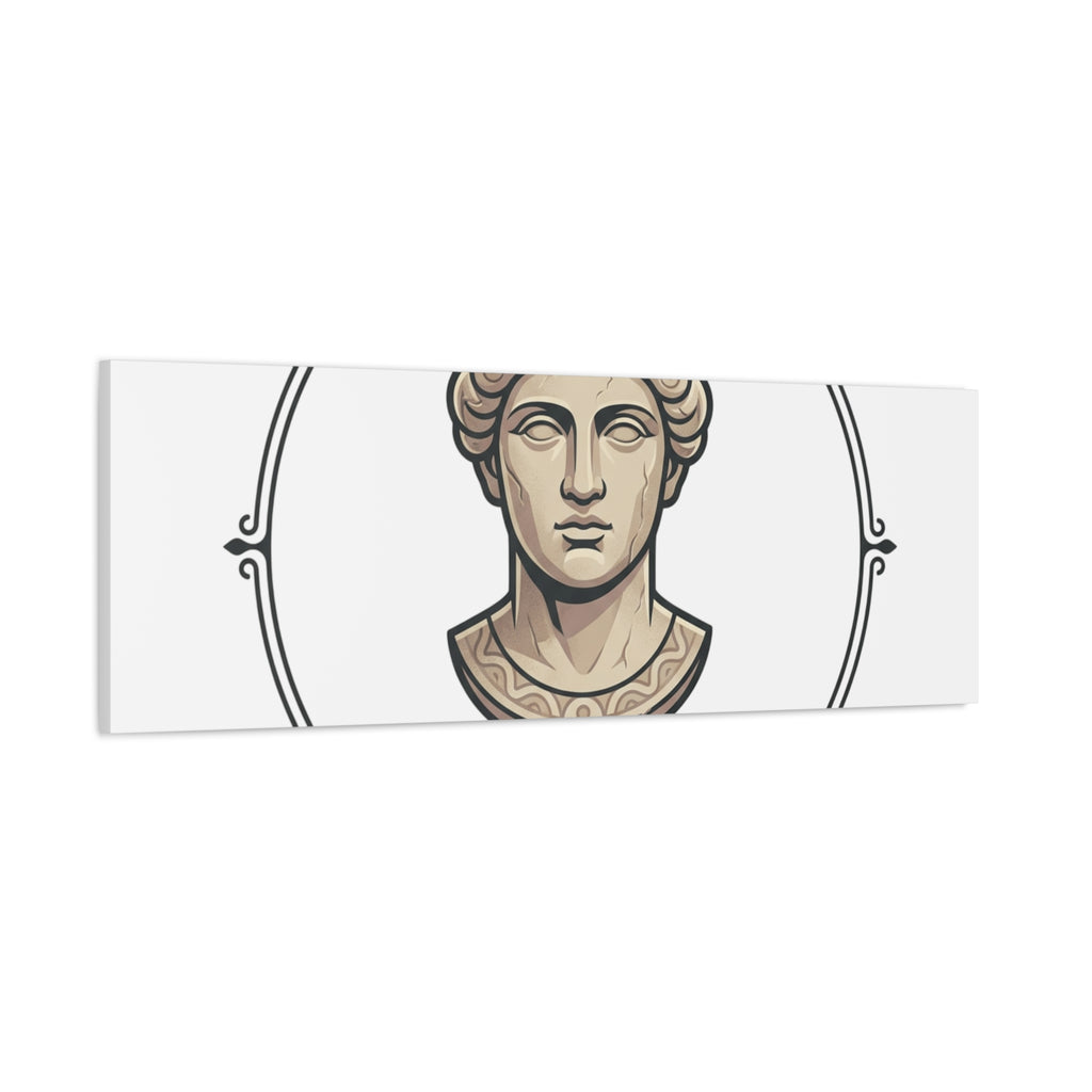 Sculpted Heritage Matte Canvas Print — Classical Bust Wall Art - Sculpted Heritage