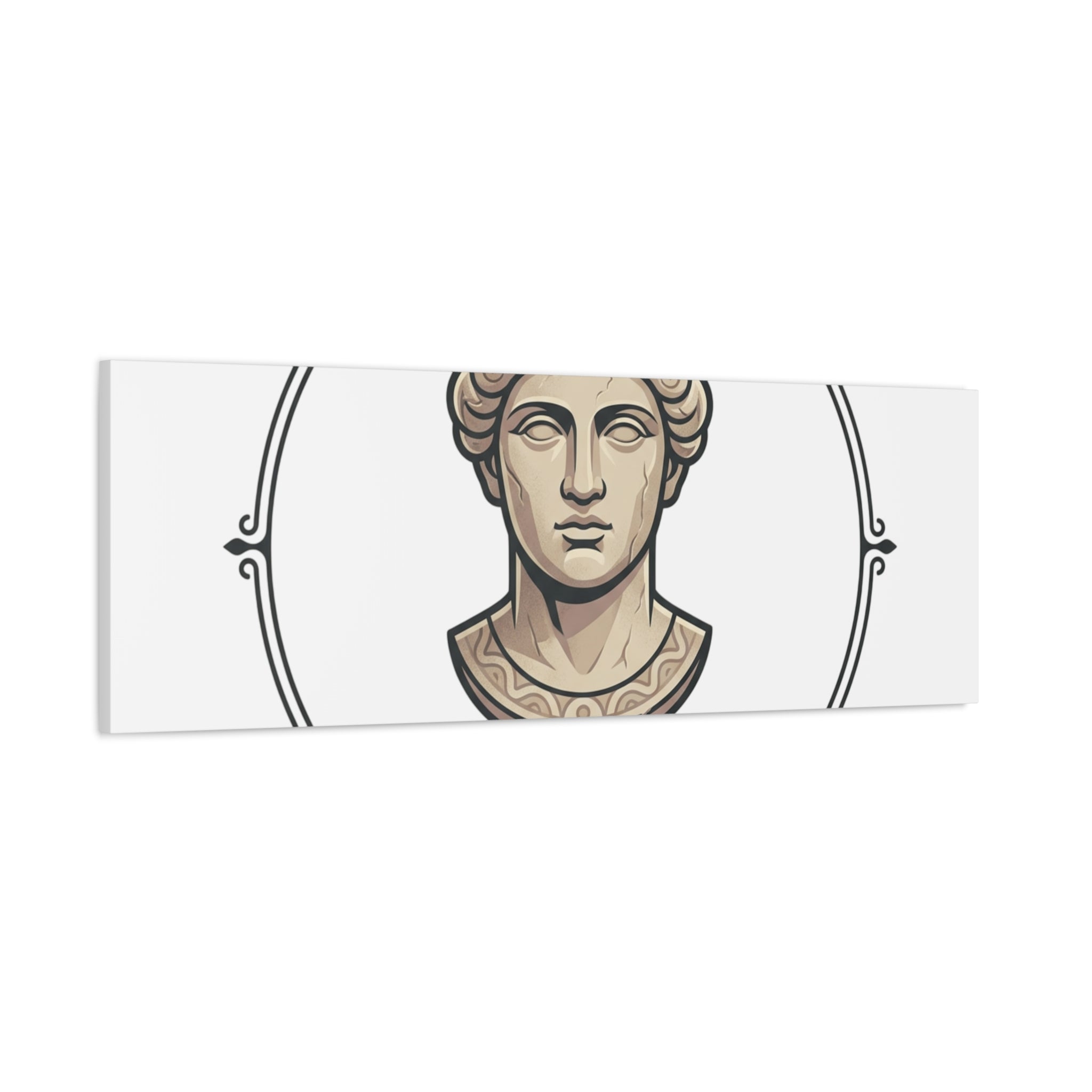 Sculpted Heritage Matte Canvas Print — Classical Bust Wall Art - Sculpted Heritage