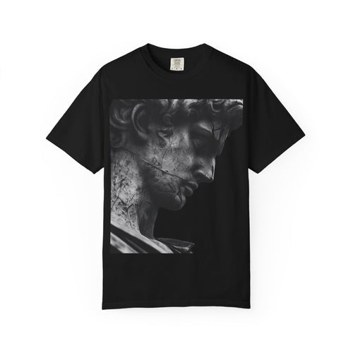 Classical Sculpture Profile T-Shirt — Vintage Monochrome Art Tee - Sculpted Heritage