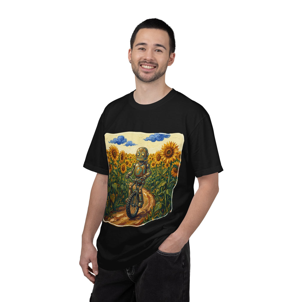 Sunflower Path Robot Biker T-Shirt - Sculpted Heritage