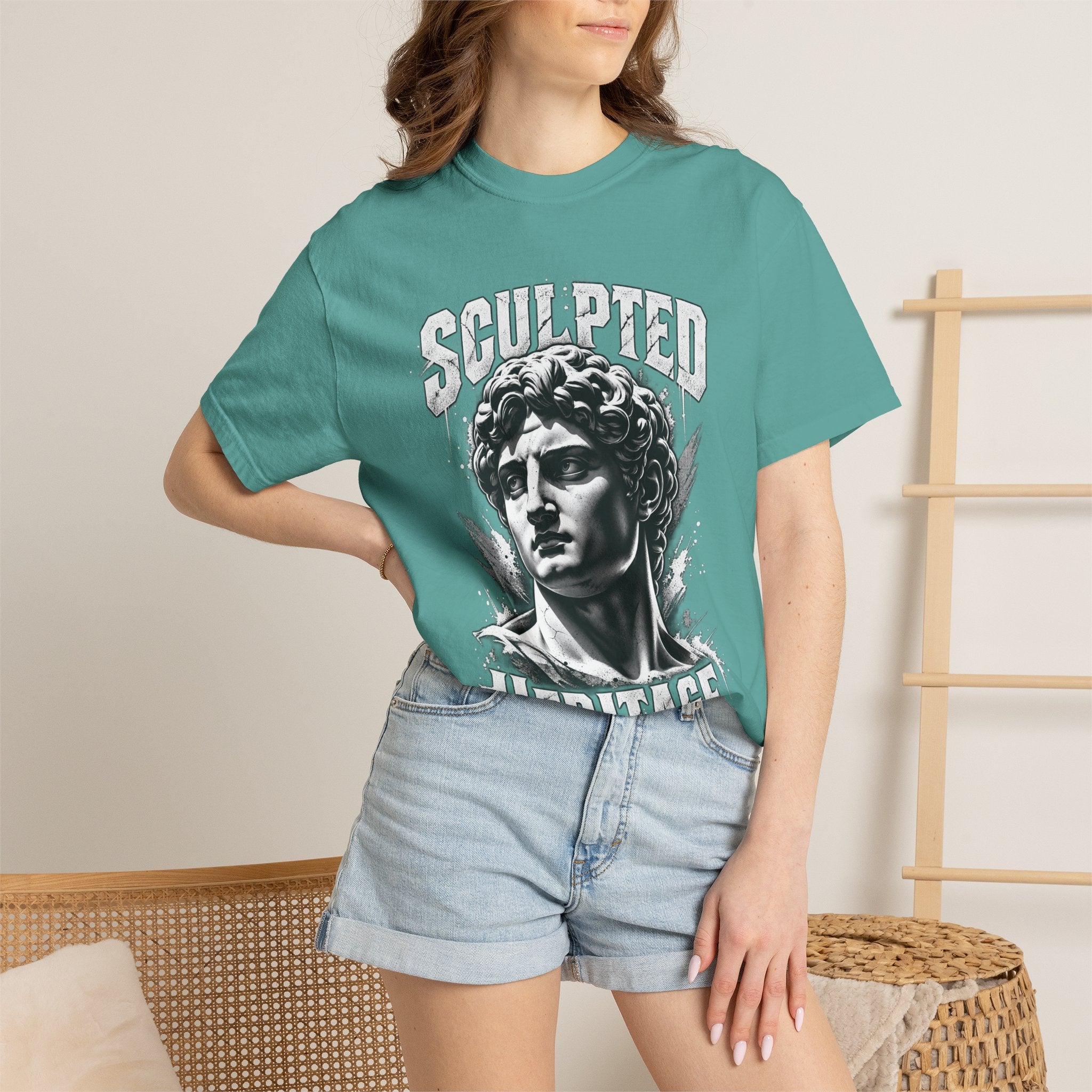 Sculpted Heritage T-Shirt — Vintage Statue Graphic Tee