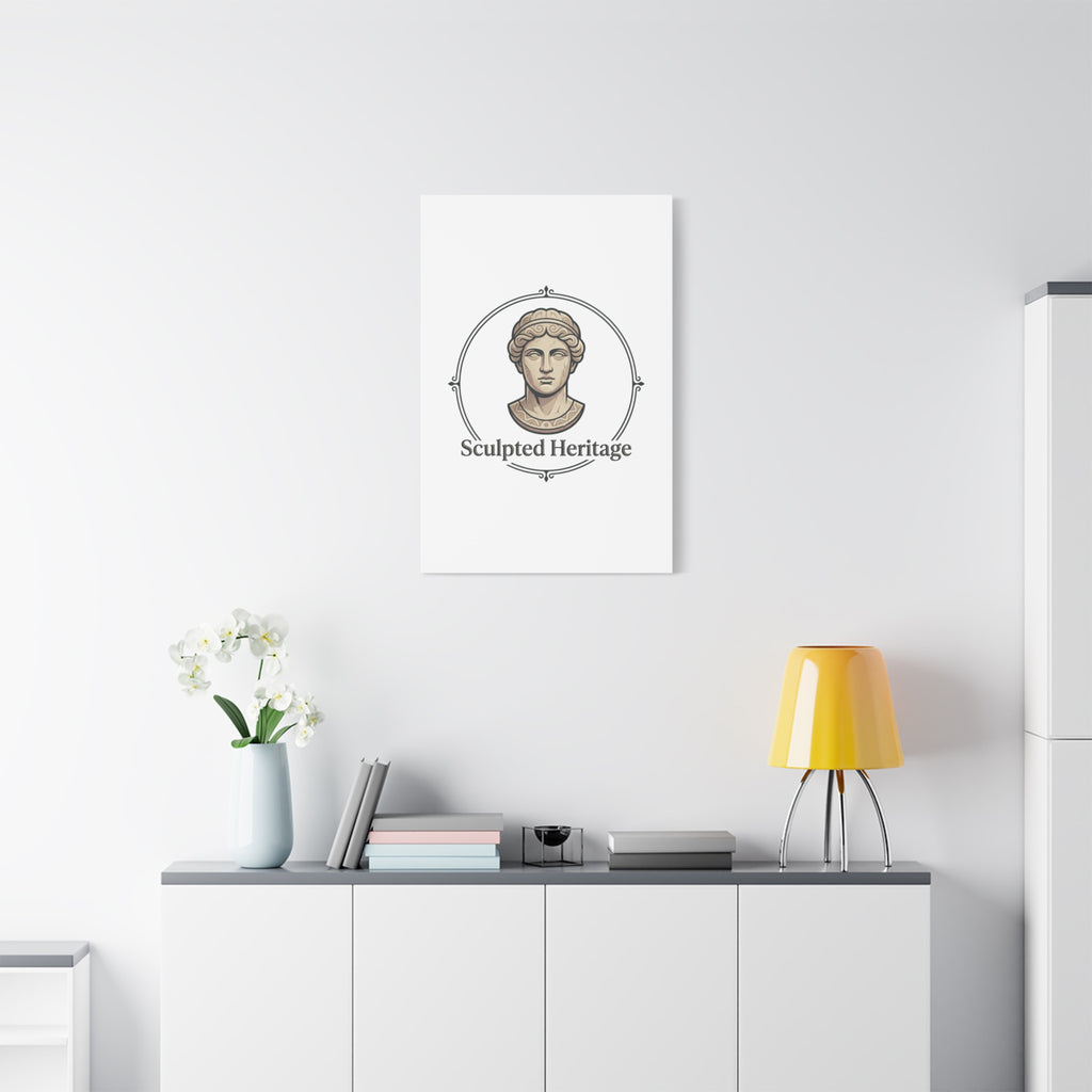 Sculpted Heritage Matte Canvas Print — Classical Bust Wall Art - Sculpted Heritage