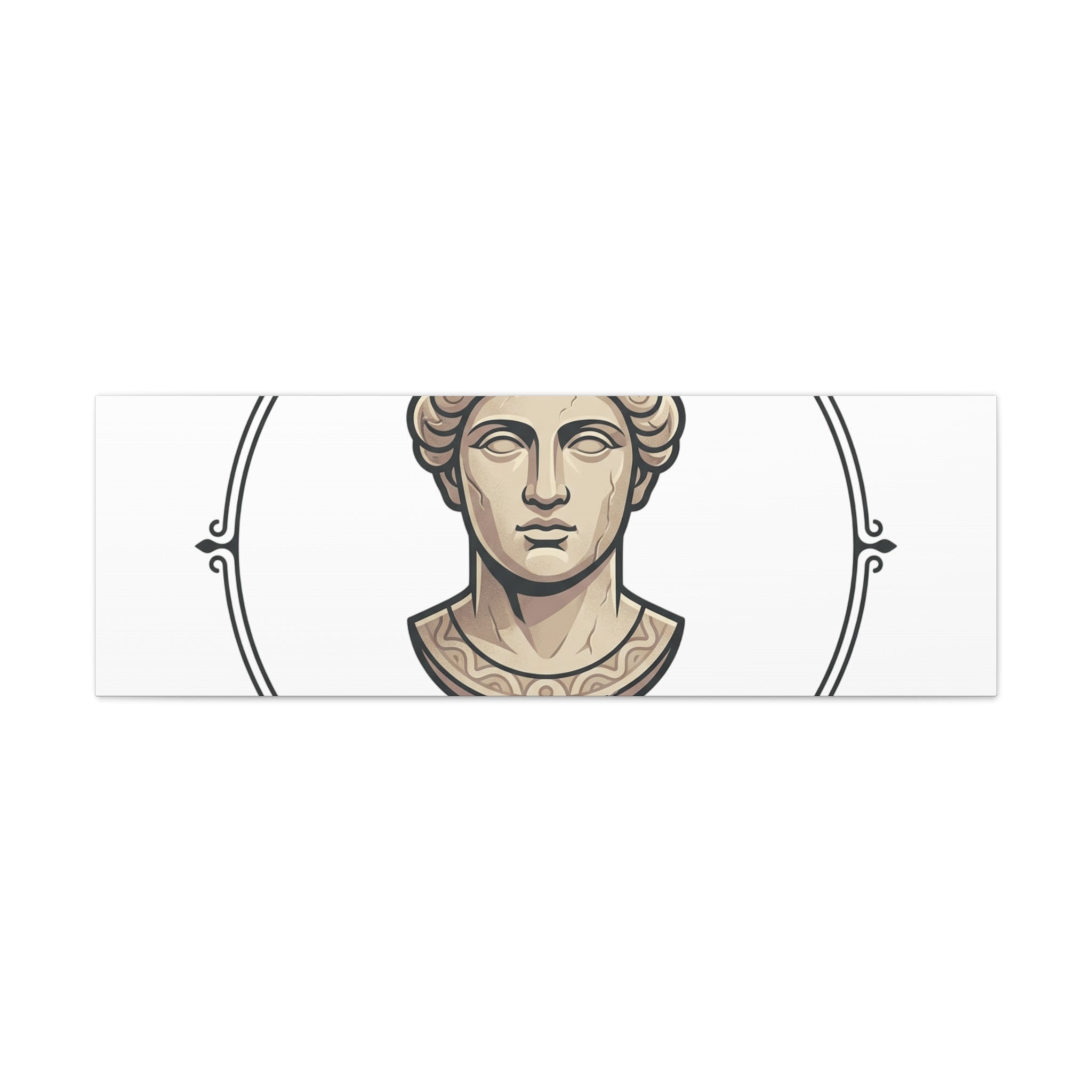 Sculpted Heritage Matte Canvas Print — Classical Bust Wall Art - Sculpted Heritage