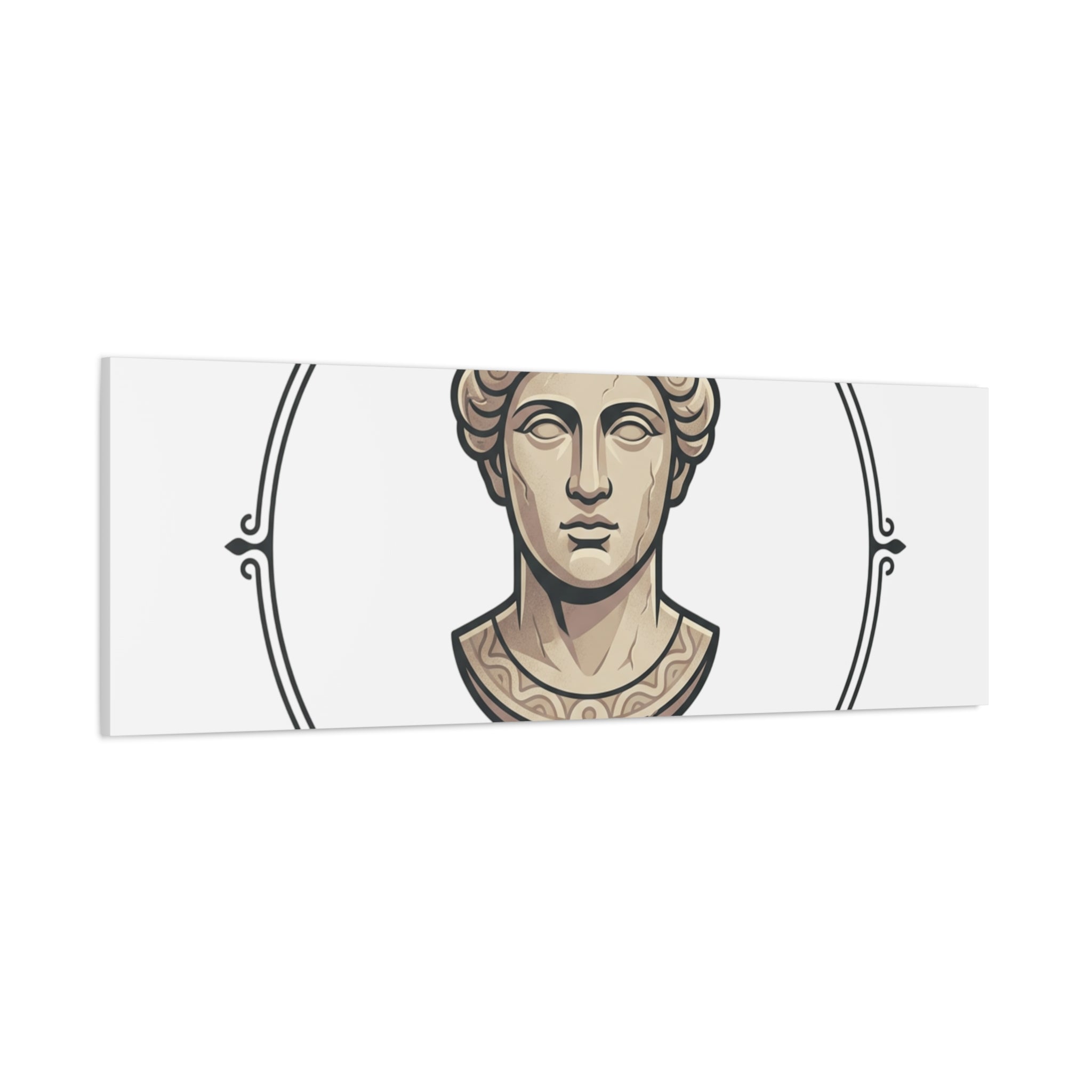 Sculpted Heritage Matte Canvas Print — Classical Bust Wall Art - Sculpted Heritage