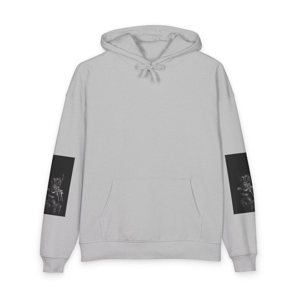 Moody Black Dog Photo Print Hoodie - Sculpted Heritage