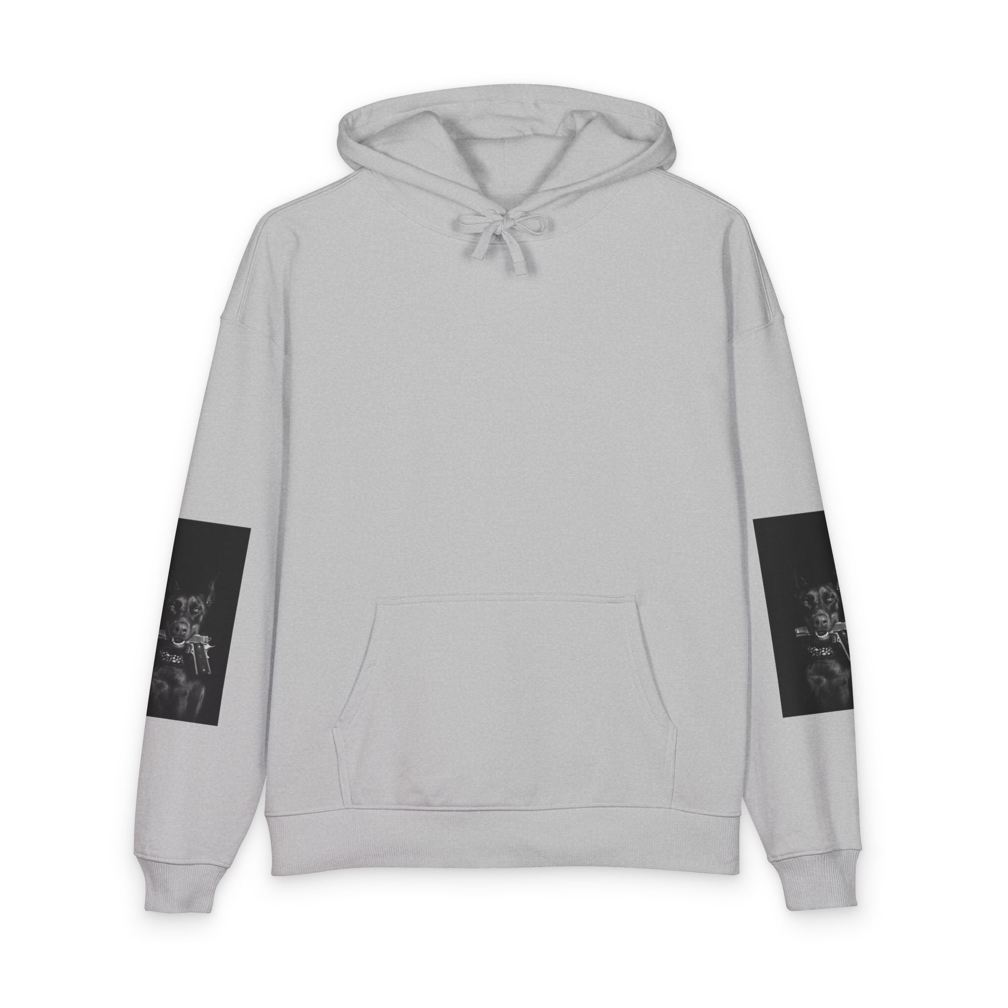 Moody Black Dog Photo Print Hoodie - Sculpted Heritage