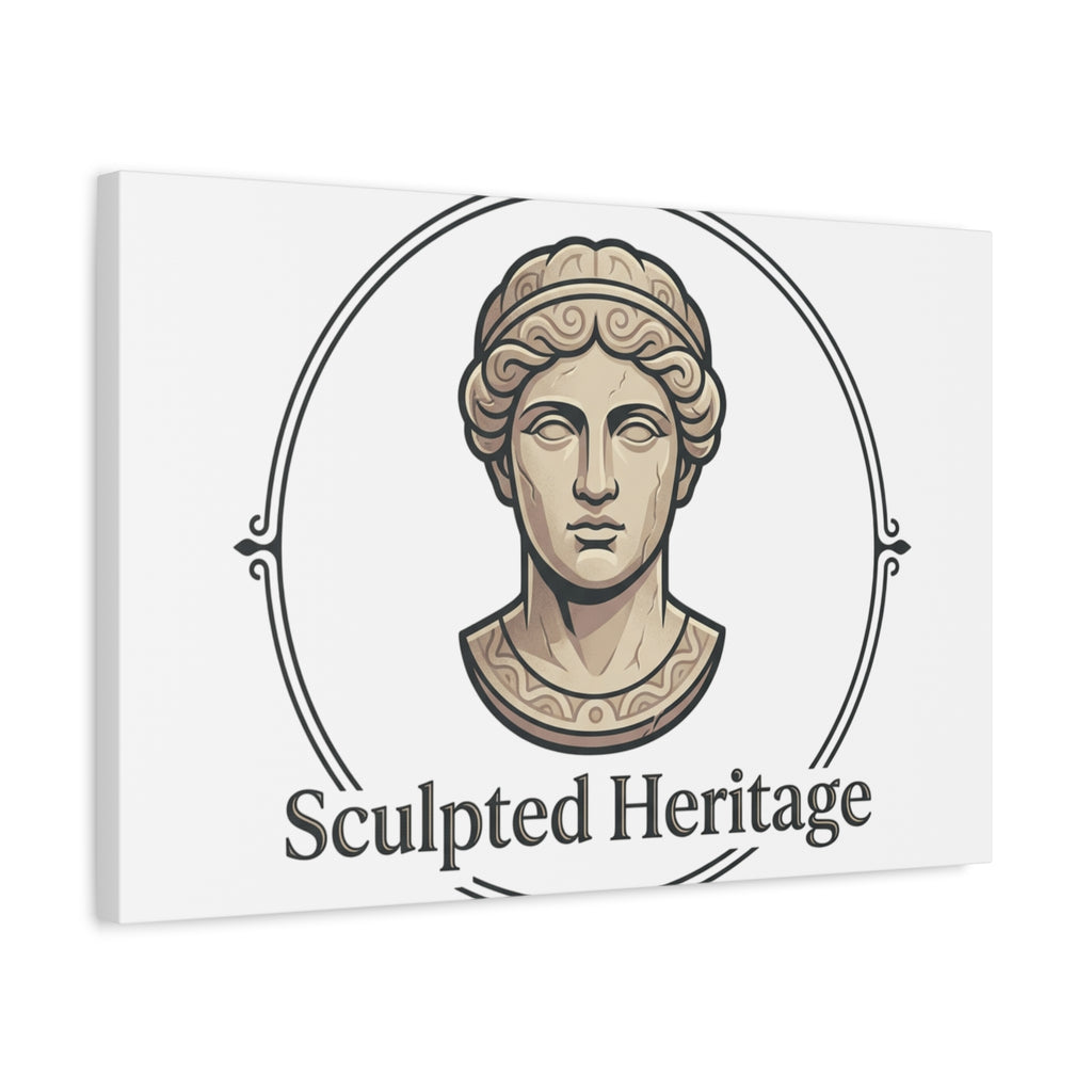 Sculpted Heritage Matte Canvas Print — Classical Bust Wall Art - Sculpted Heritage