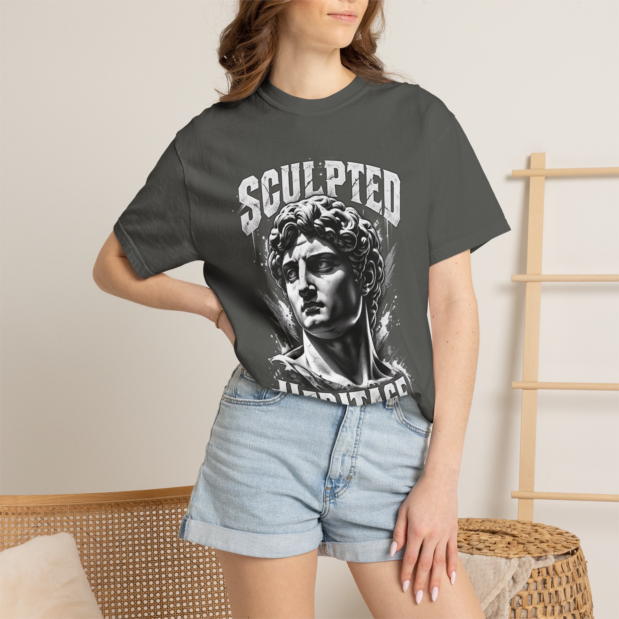 Sculpted Heritage T-Shirt — Vintage Statue Graphic Tee