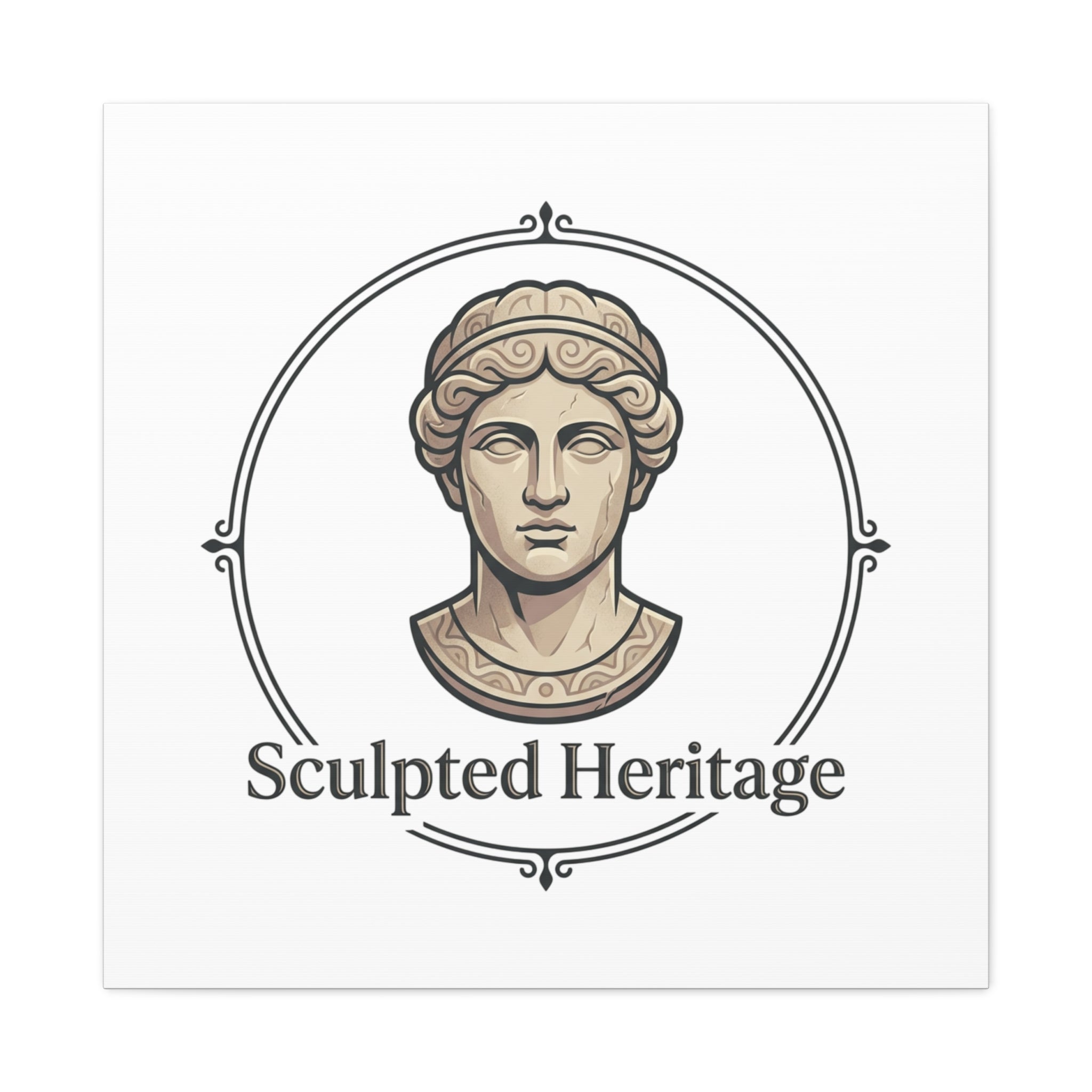 Sculpted Heritage Matte Canvas Print — Classical Bust Wall Art - Sculpted Heritage