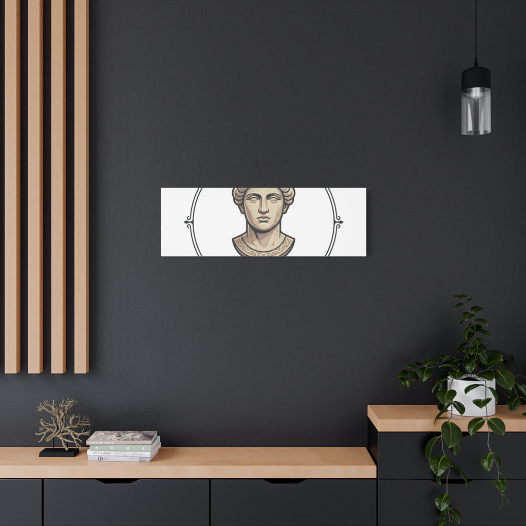 Sculpted Heritage Matte Canvas Print — Classical Bust Wall Art - Sculpted Heritage