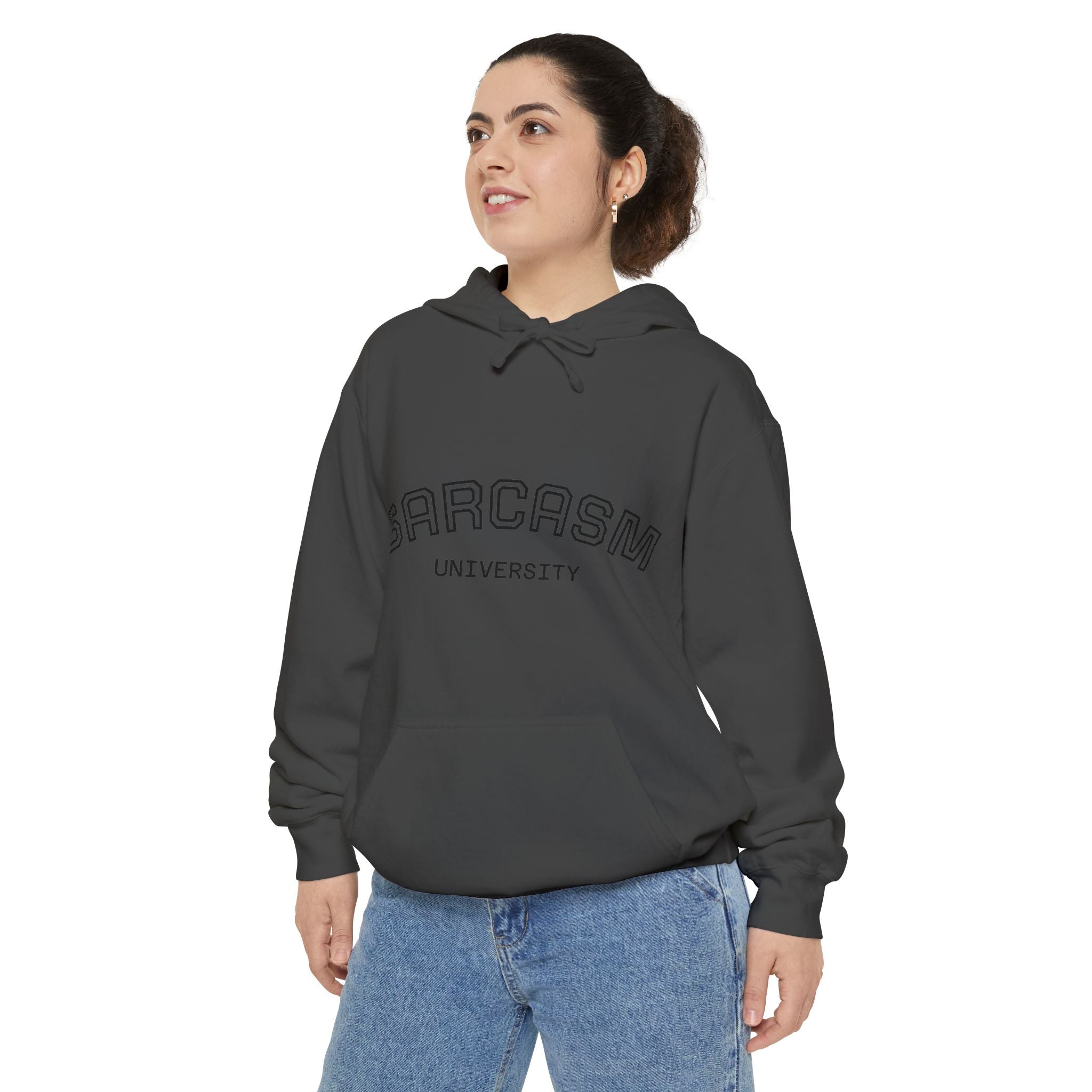 Sarcasm University Hoodie — Funny Collegiate Pullover - Sculpted Heritage