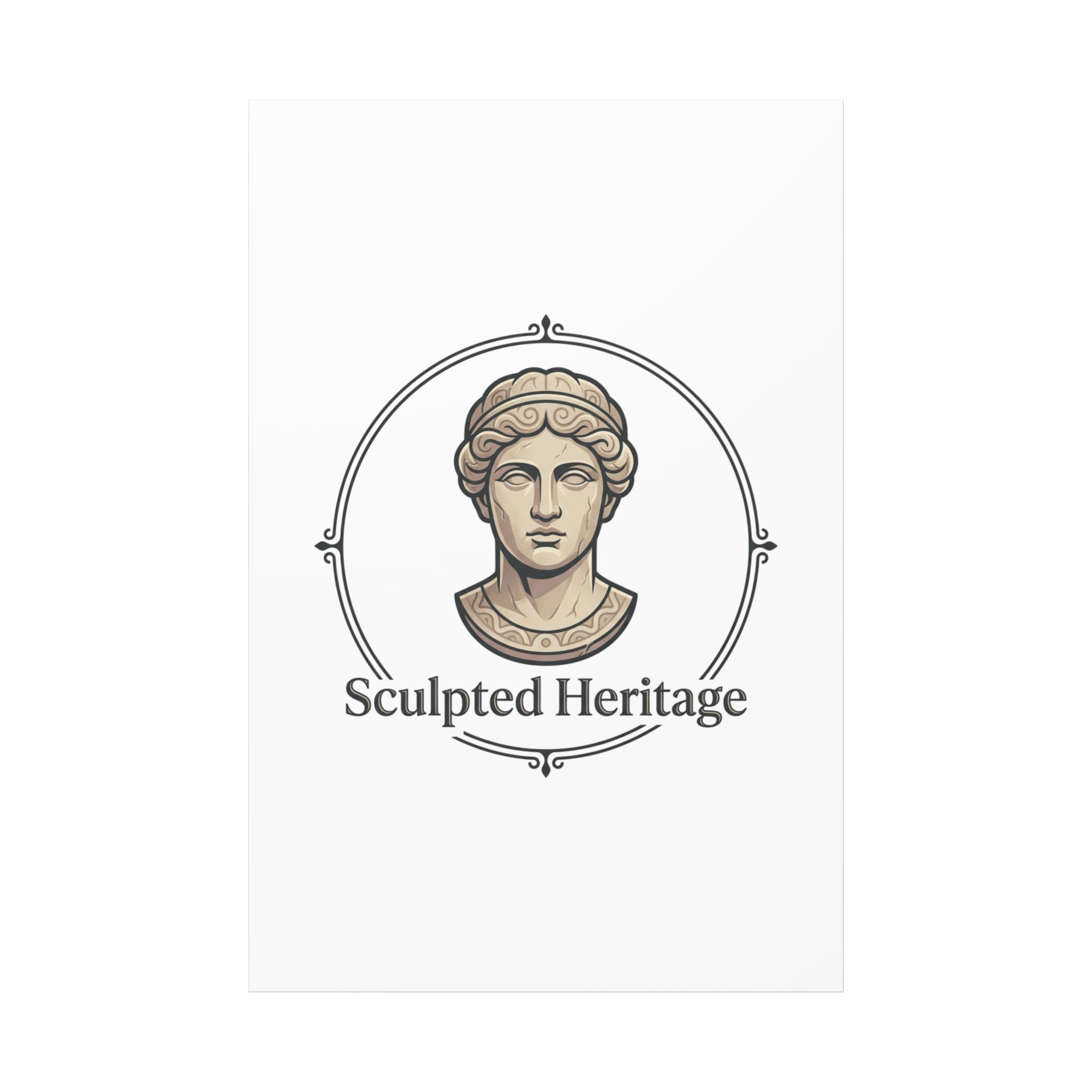 Sculpted Heritage Matte Canvas Print — Classical Bust Wall Art - Sculpted Heritage