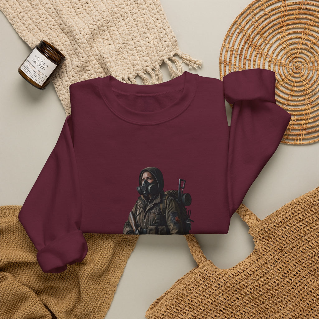 Post-ApocalypticSculpted Heritage Sweatshirt — Ranger Figure Graphic - Sculpted Heritage