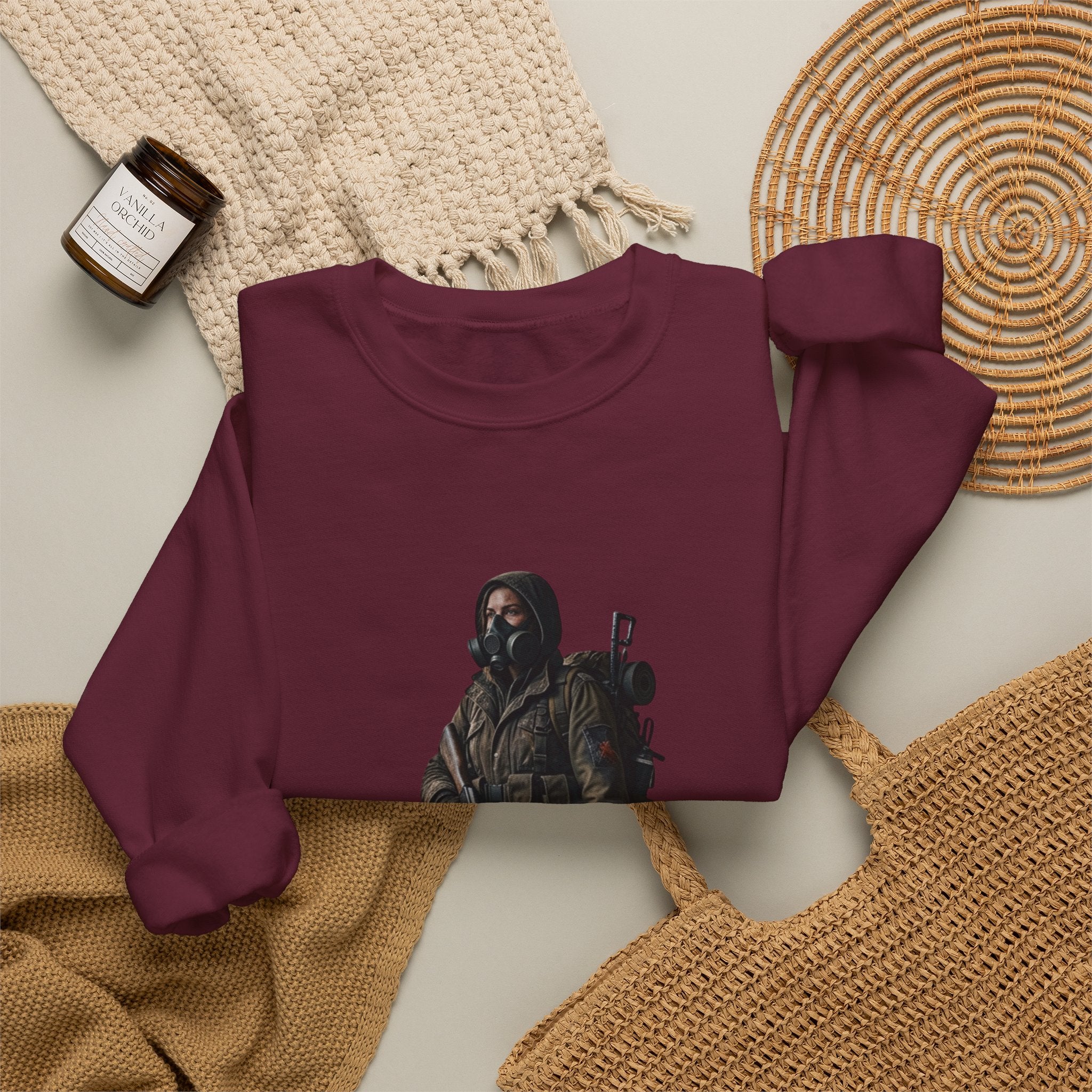 Post-ApocalypticSculpted Heritage Sweatshirt — Ranger Figure Graphic - Sculpted Heritage