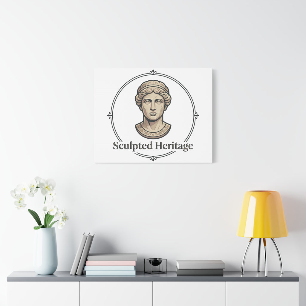 Sculpted Heritage Matte Canvas Print — Classical Bust Wall Art - Sculpted Heritage