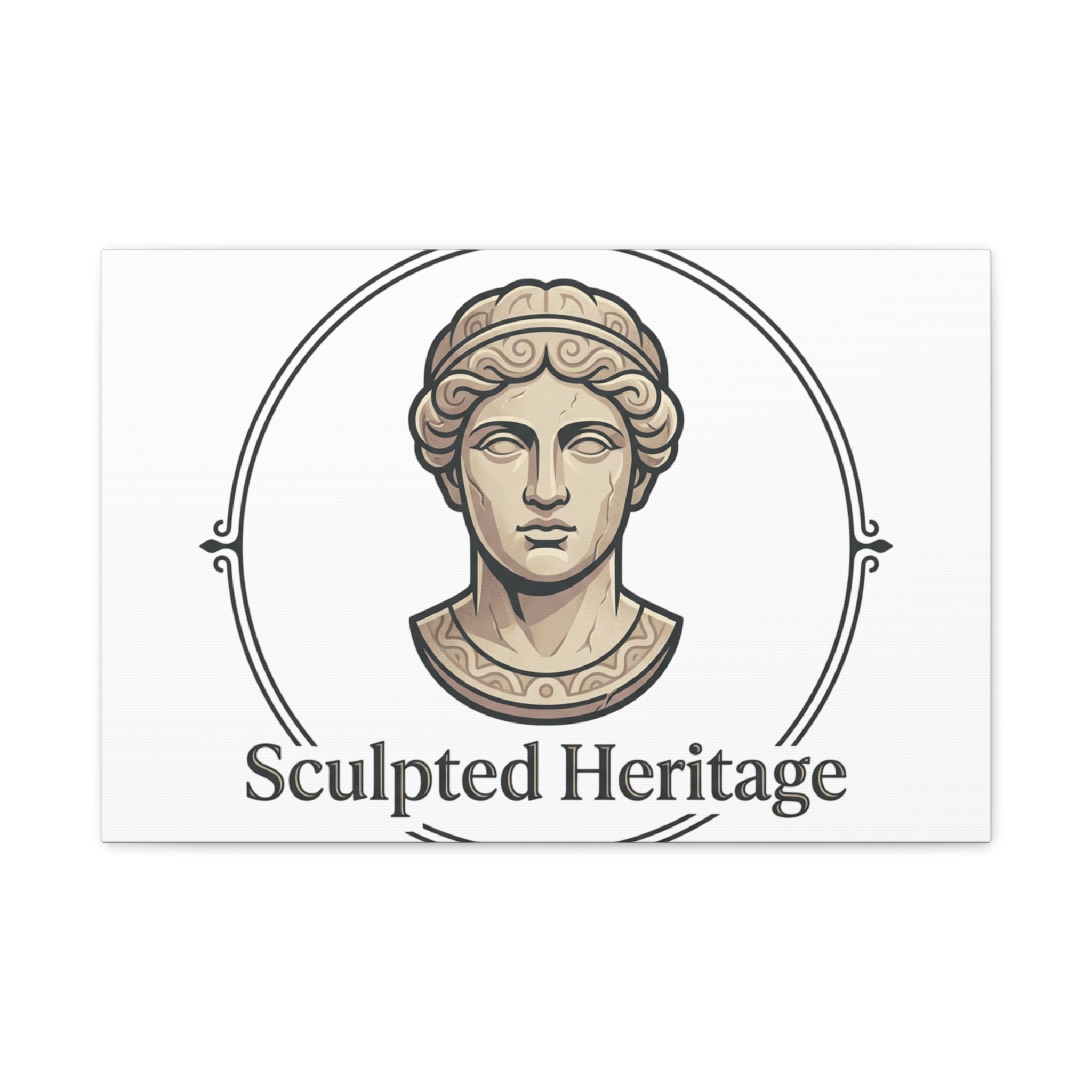 Sculpted Heritage Matte Canvas Print — Classical Bust Wall Art - Sculpted Heritage