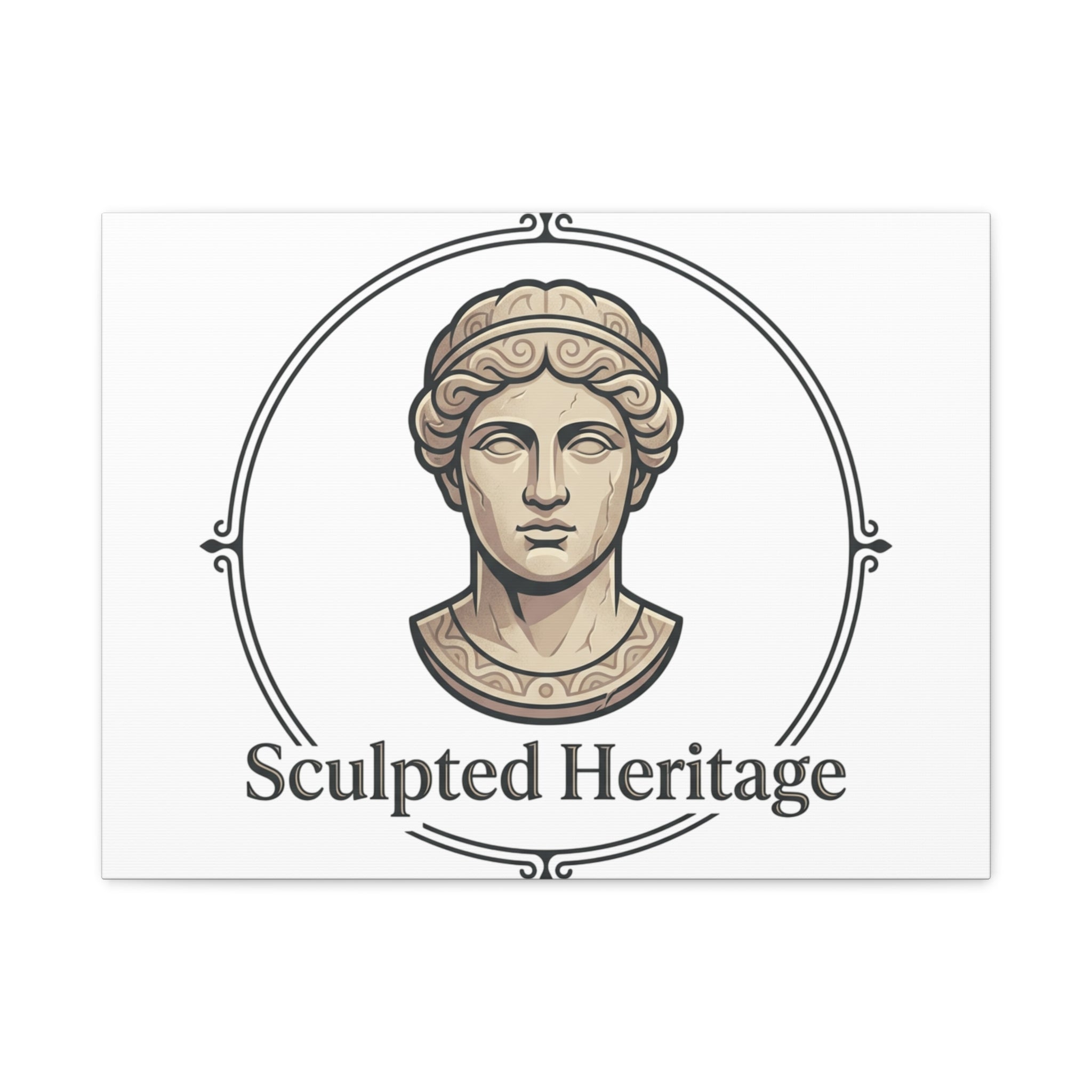 Sculpted Heritage Matte Canvas Print — Classical Bust Wall Art - Sculpted Heritage