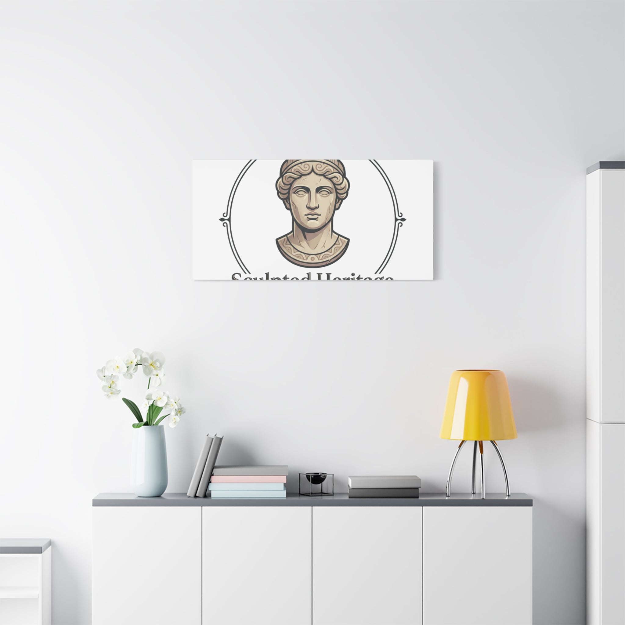 Sculpted Heritage Matte Canvas Print — Classical Bust Wall Art - Sculpted Heritage
