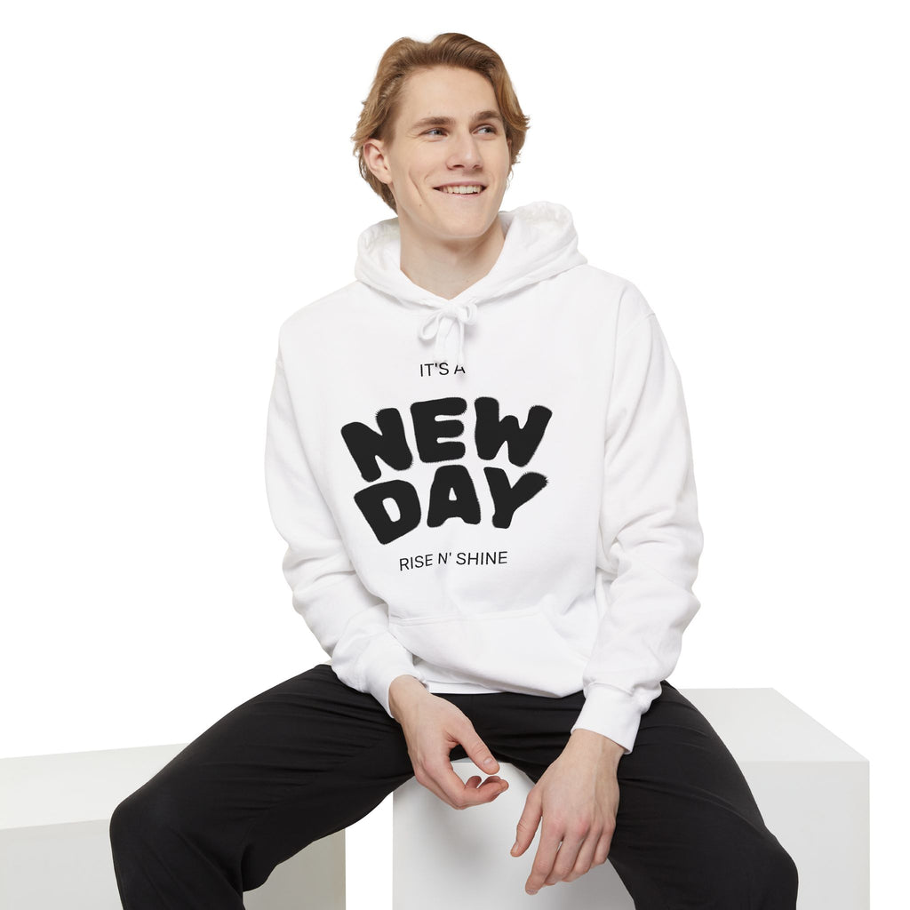 New Day Hoodie — "It’s a NEW DAY: Rise n' Shine" Inspirational Hoodie - Sculpted Heritage