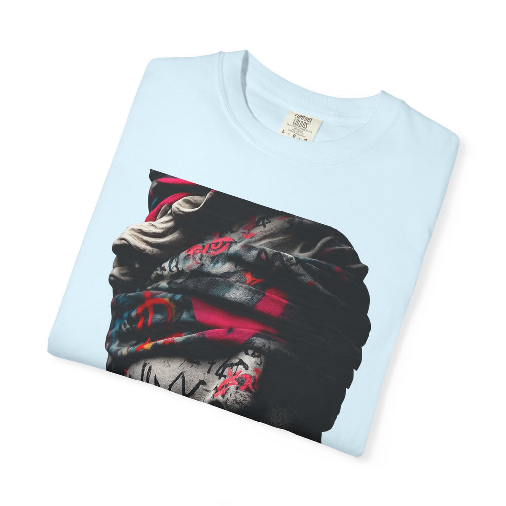 Sculpted Heritage T-Shirt — Street Art Blindfolded Bust Design - Sculpted Heritage