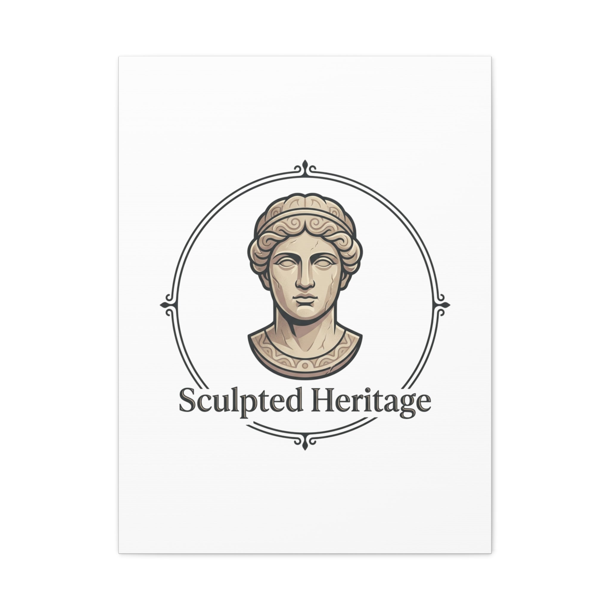 Sculpted Heritage Matte Canvas Print — Classical Bust Wall Art - Sculpted Heritage
