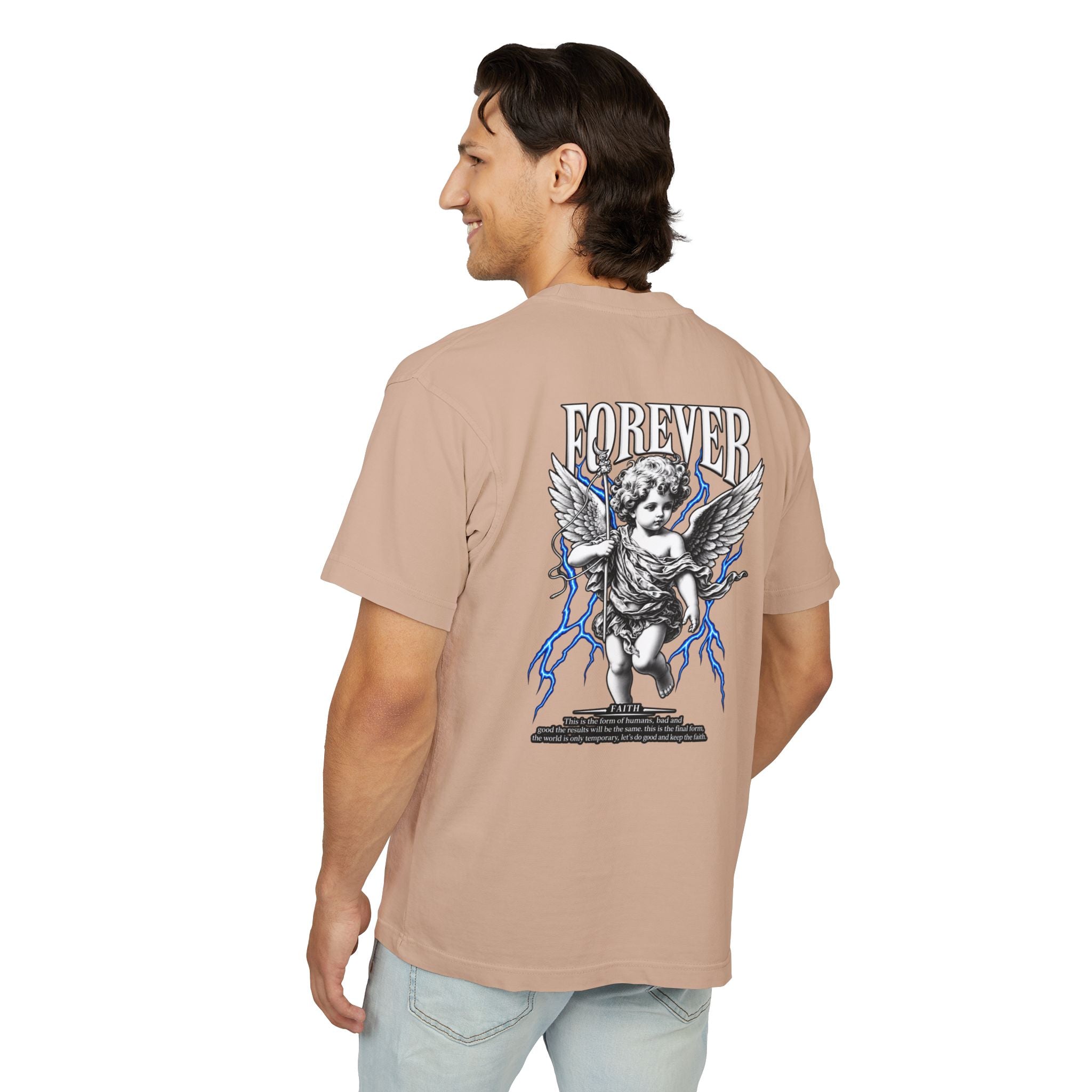 Sculpted Heritage — "FOREVER" Retro Cherub Streetwear T‑Shirt - Sculpted Heritage