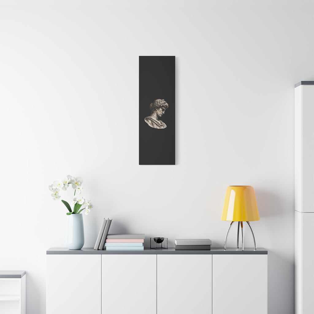 Classical Roman Bust Matte Canvas Wall Art — Stretched Gallery Canvas - Sculpted Heritage