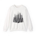 Sculpted Heritage Sweatshirt — Monochrome Urban Skyline Graphic - Sculpted Heritage