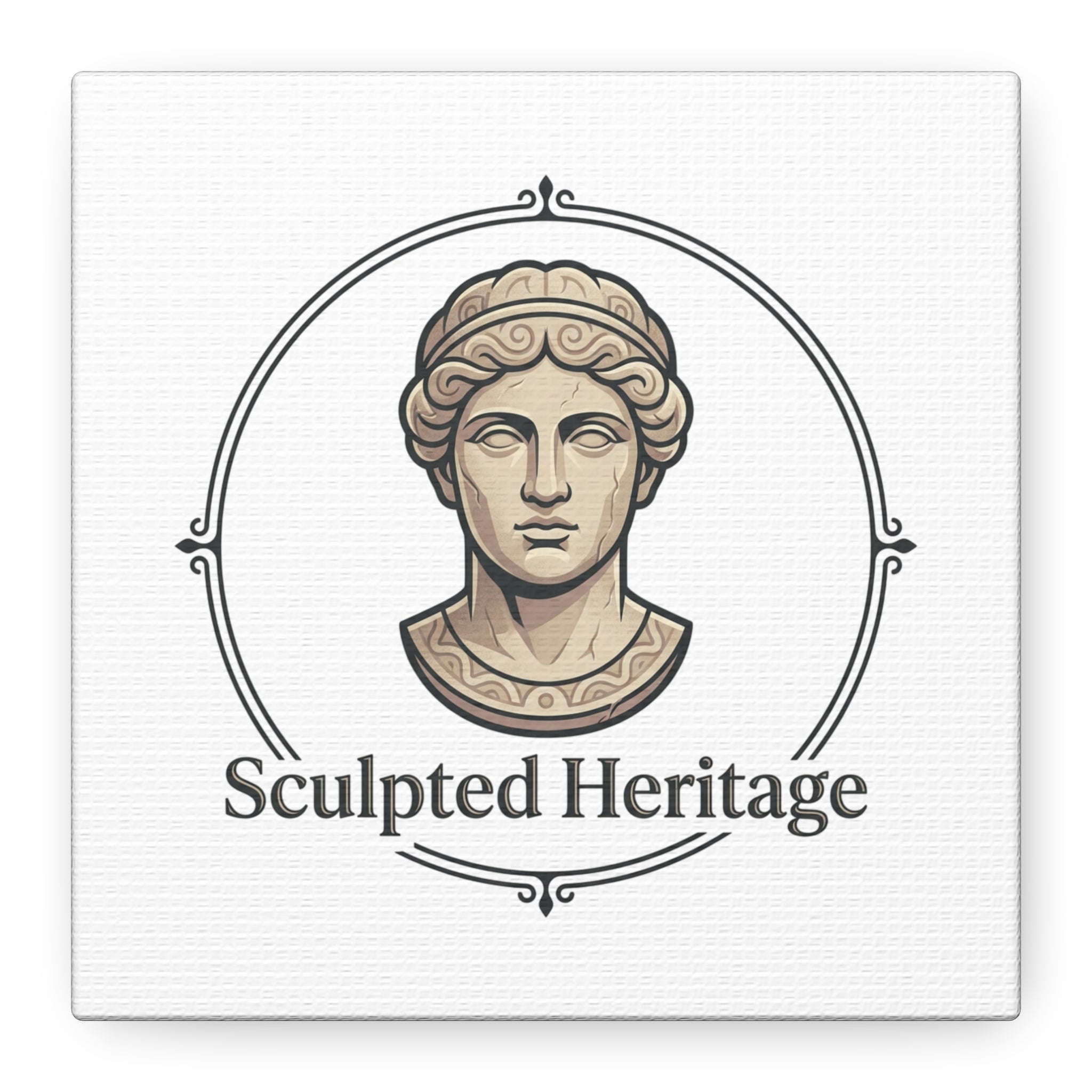 Sculpted Heritage Matte Canvas Print — Classical Bust Wall Art - Sculpted Heritage
