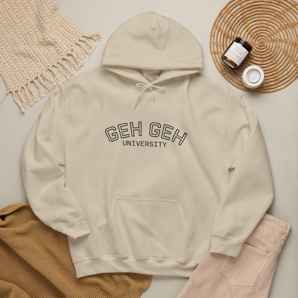 GHE-GHE University Hoodie — Minimal Collegiate Pullover - Sculpted Heritage