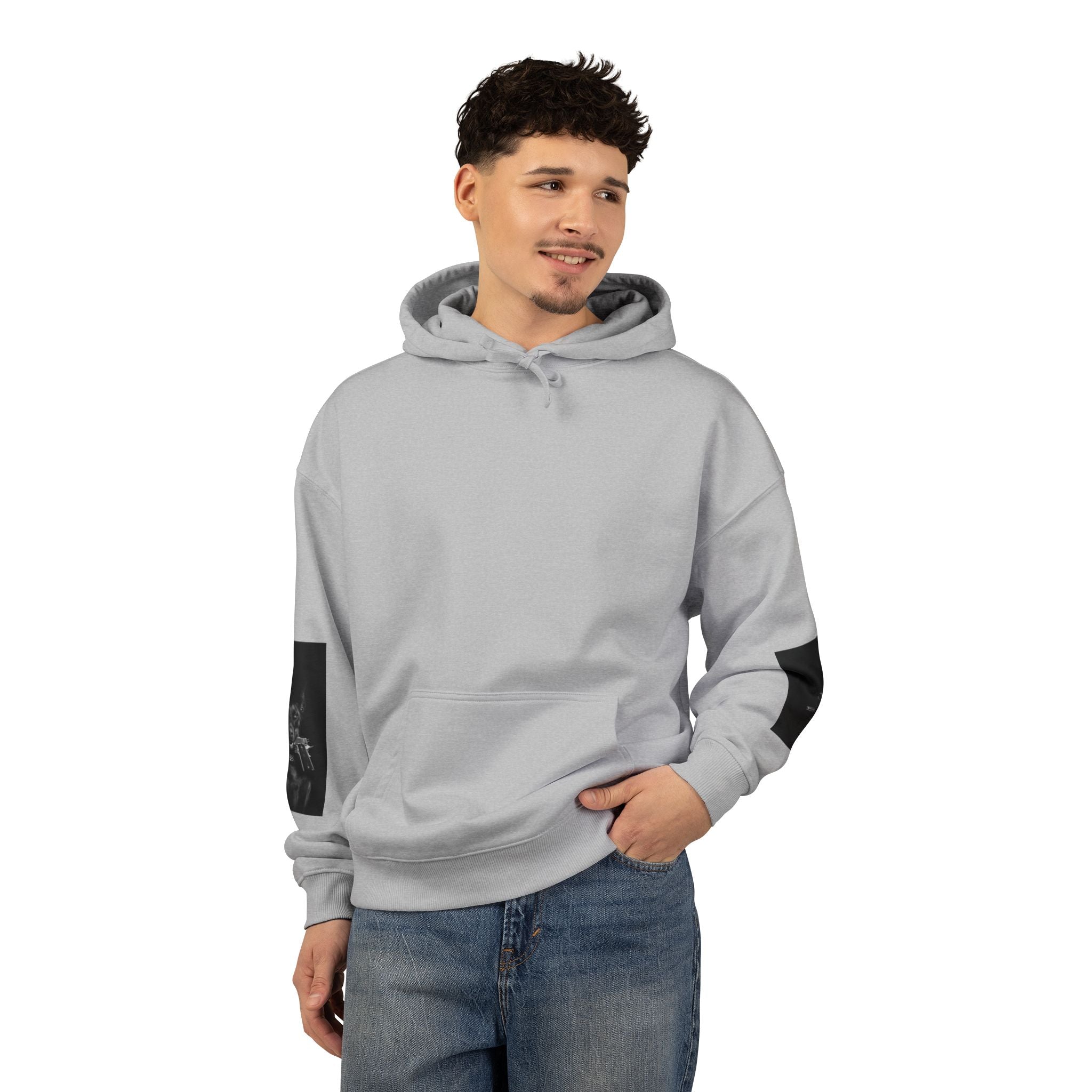 Moody Black Dog Photo Print Hoodie - Sculpted Heritage