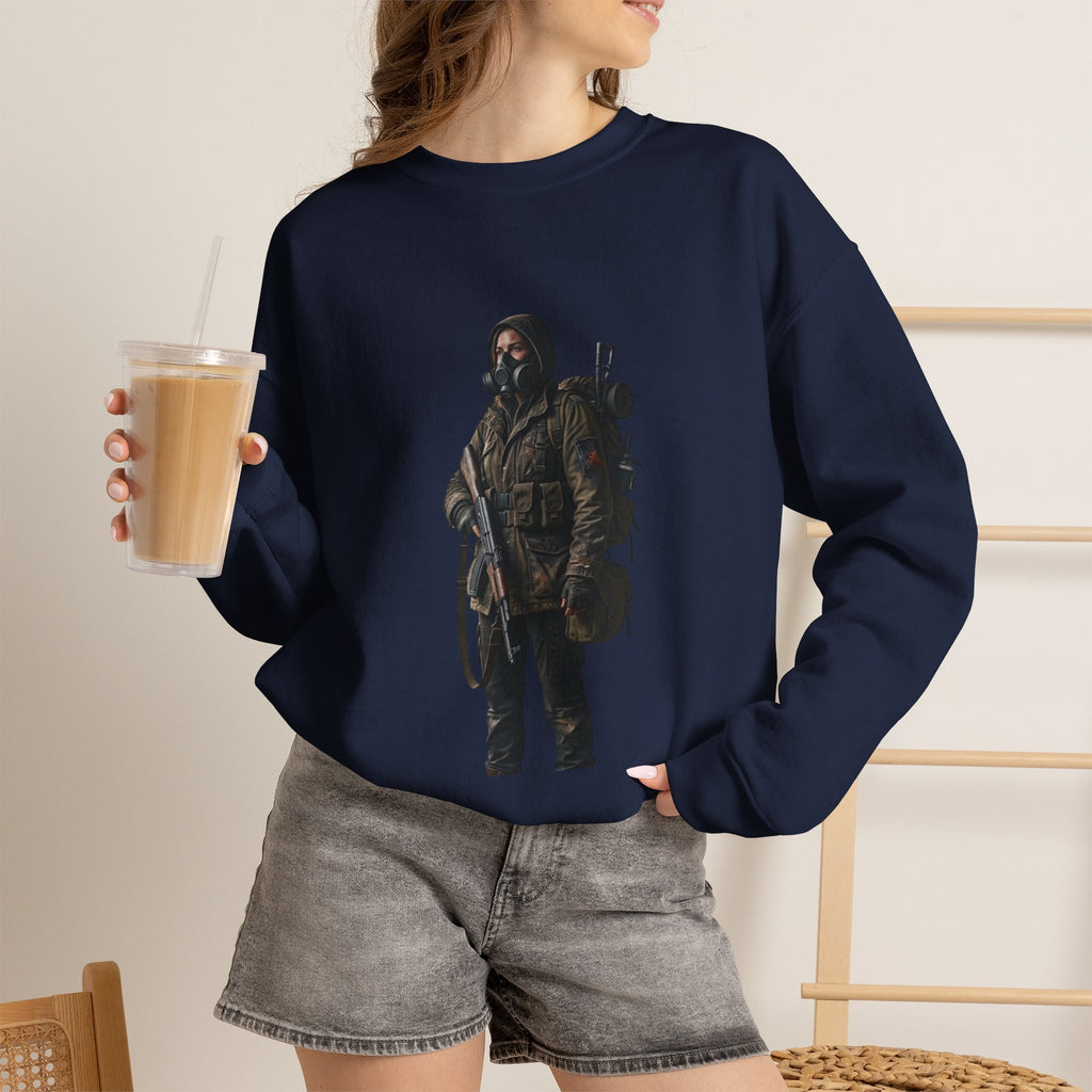 Post-ApocalypticSculpted Heritage Sweatshirt — Ranger Figure Graphic - Sculpted Heritage
