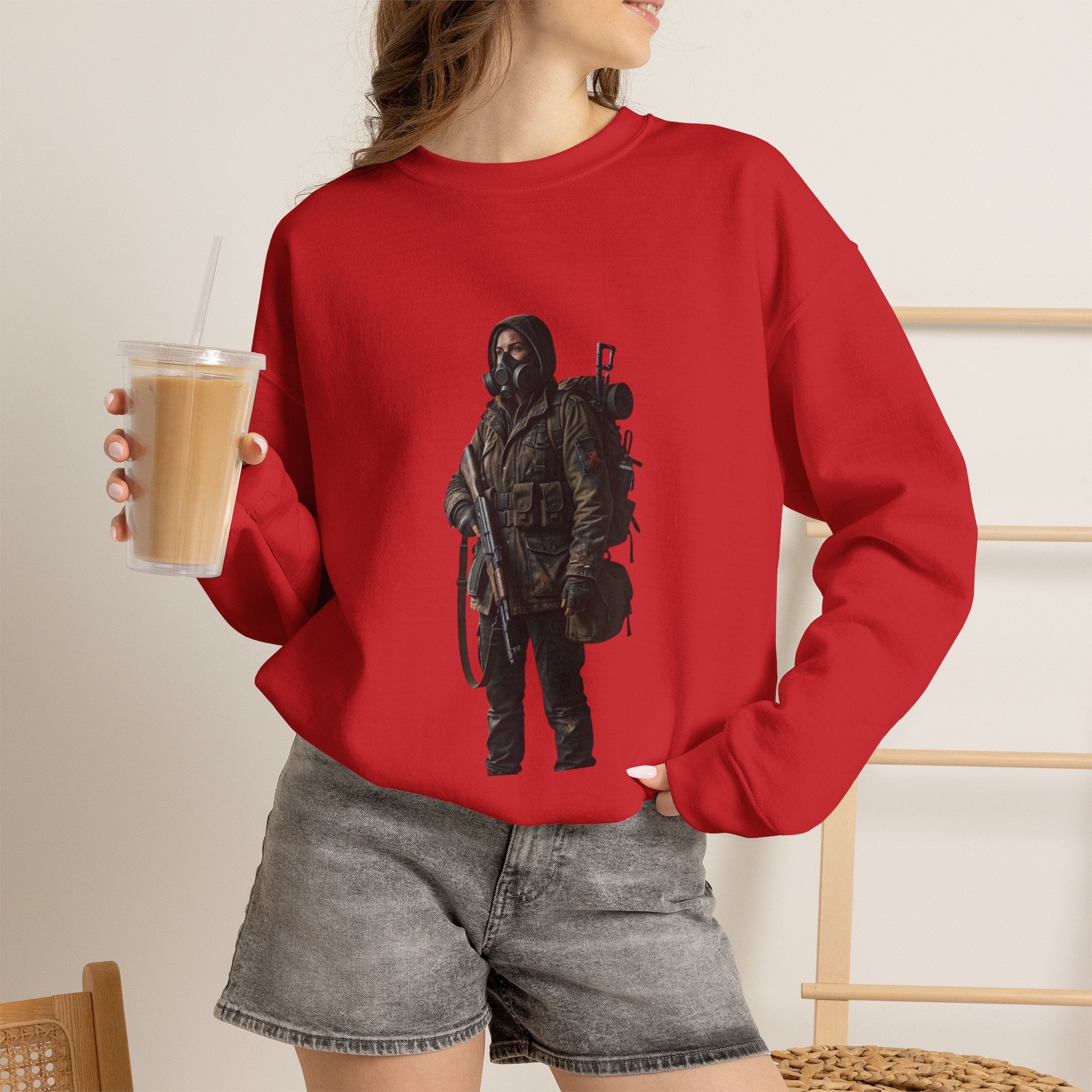 Post-ApocalypticSculpted Heritage Sweatshirt — Ranger Figure Graphic - Sculpted Heritage