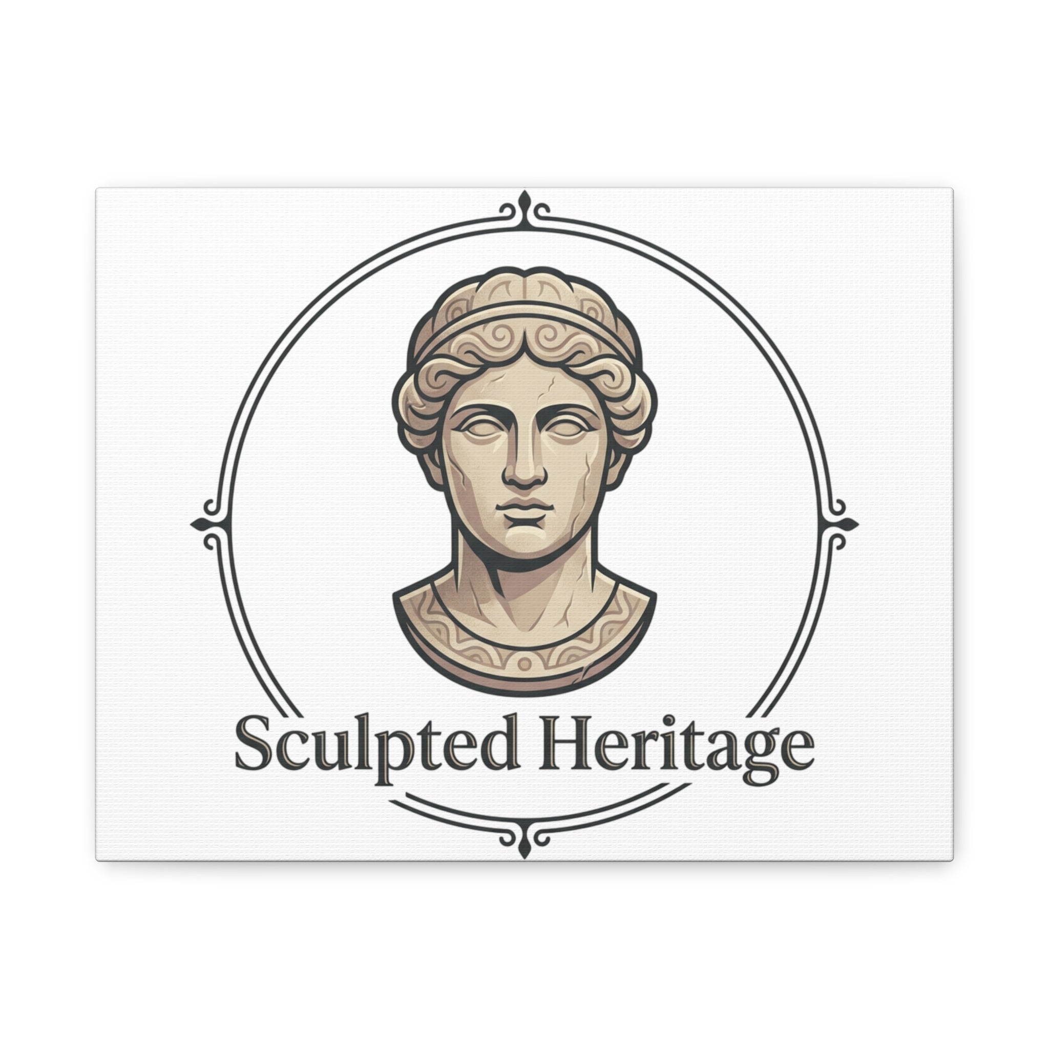 Sculpted Heritage Matte Canvas Print — Classical Bust Wall Art - Sculpted Heritage
