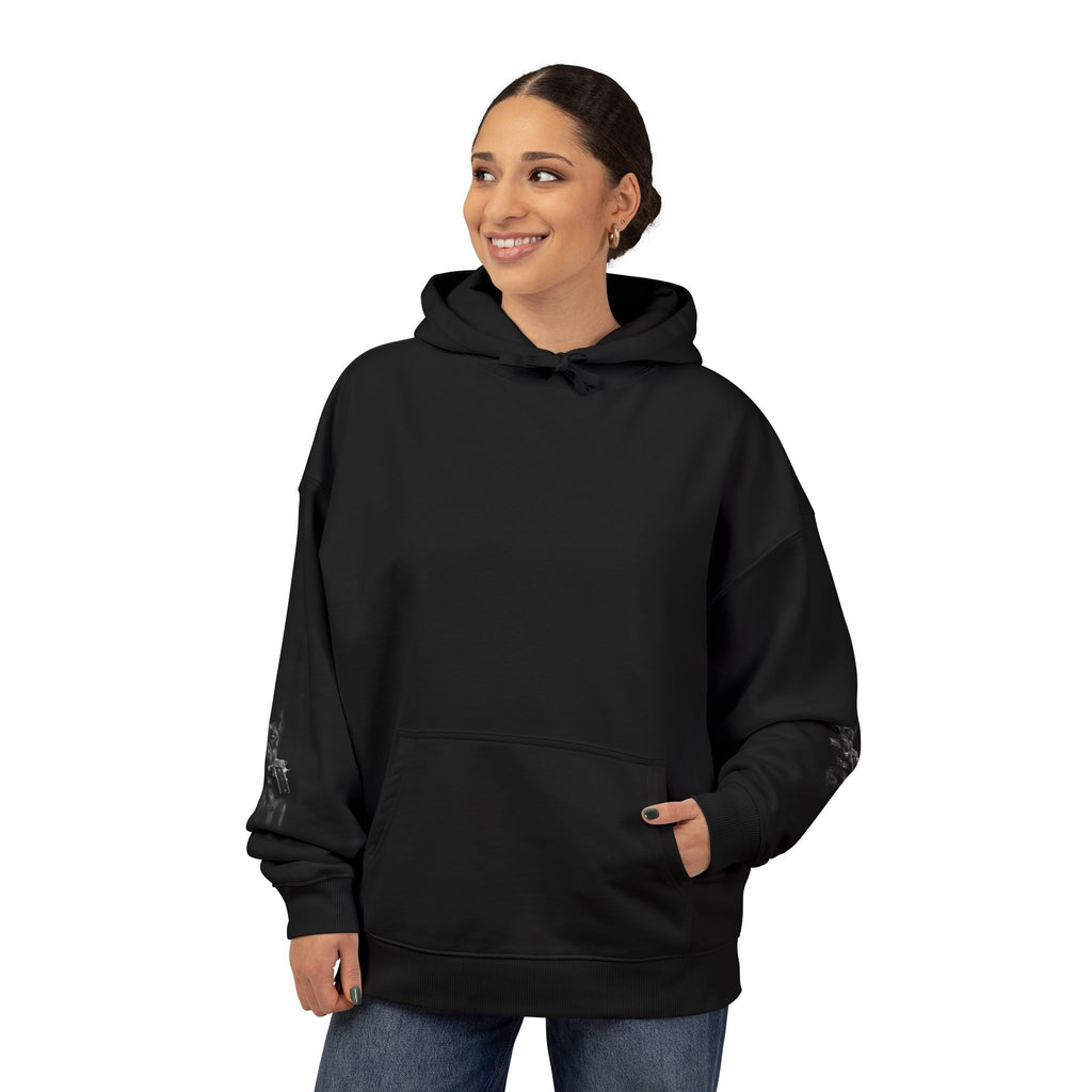 Moody Black Dog Photo Print Hoodie - Sculpted Heritage