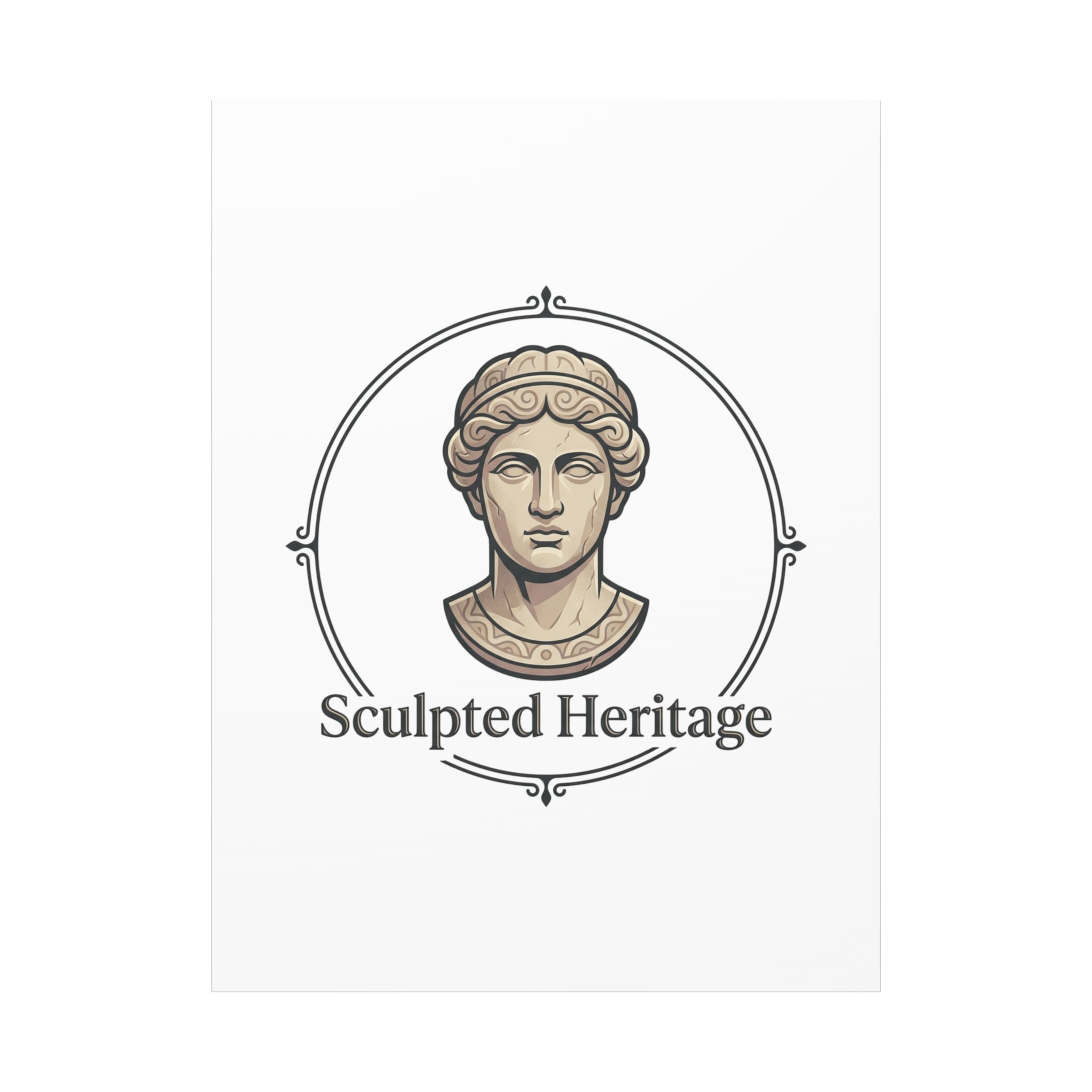Sculpted Heritage Matte Canvas Print — Classical Bust Wall Art - Sculpted Heritage